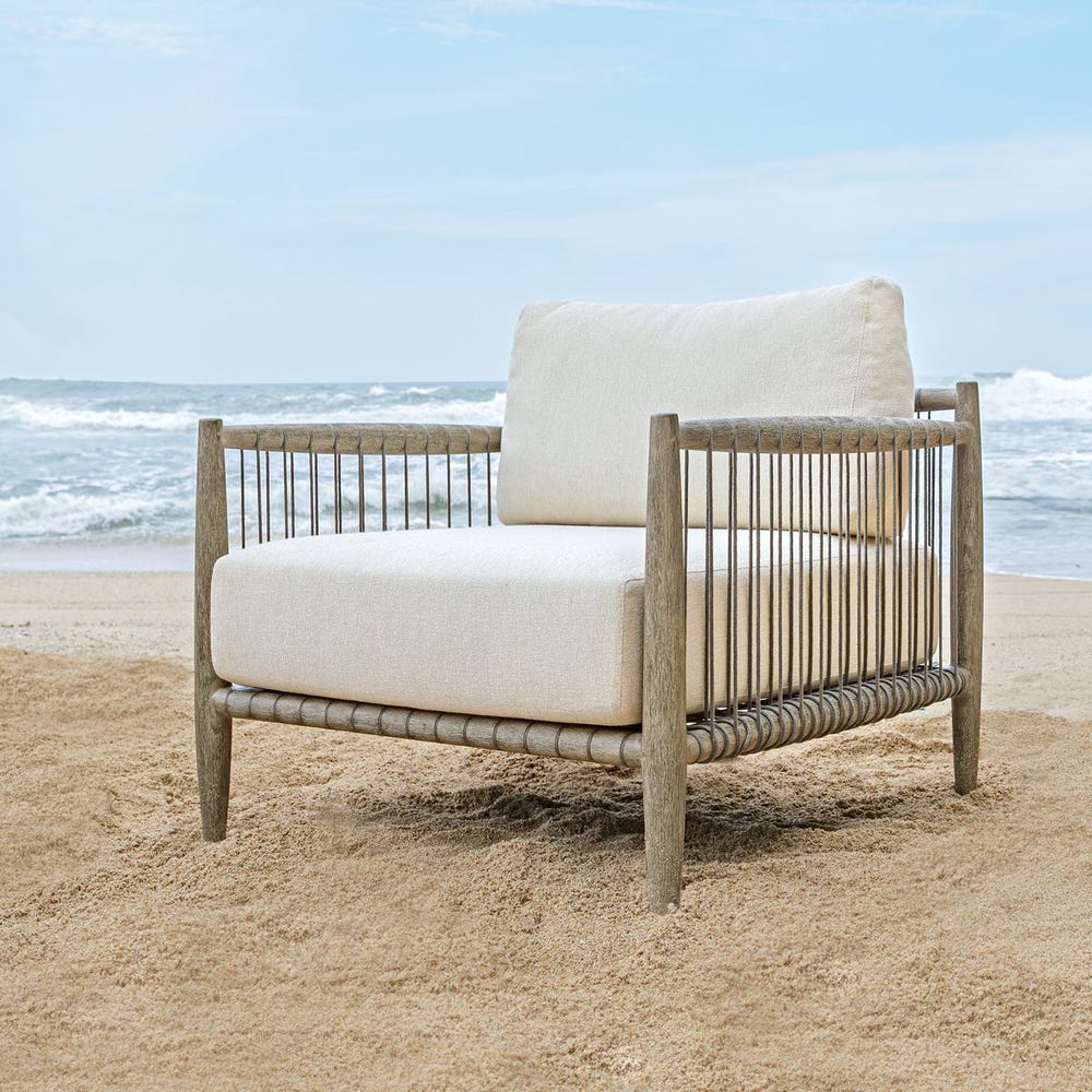 Uttermost Borneo White Outdoor Lounge Chair