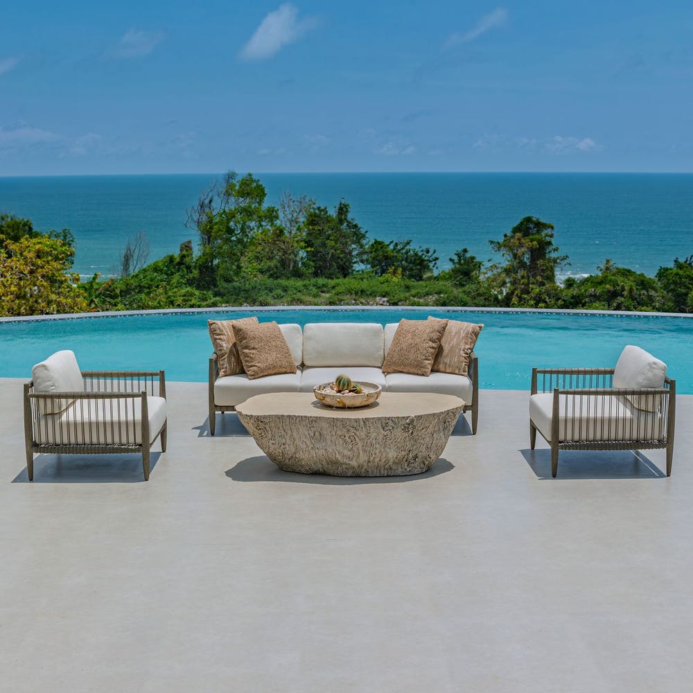 Uttermost Borneo White Outdoor Lounge Chair
