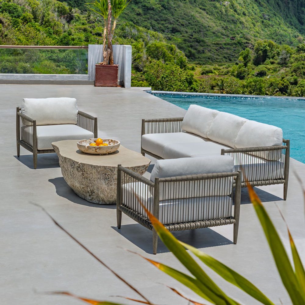 Uttermost Borneo White Outdoor Lounge Chair