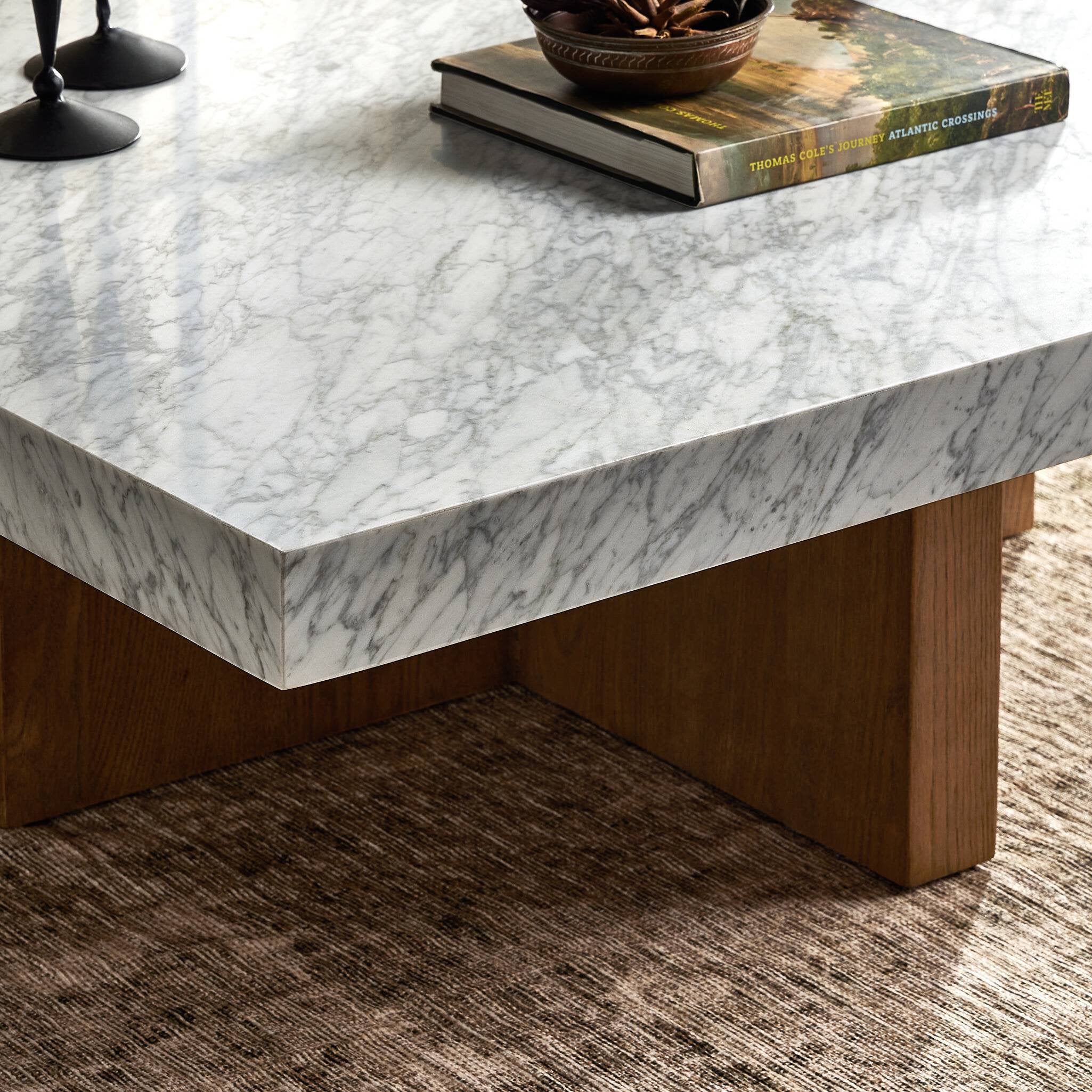 Bellamy Square Coffee Table - White Carrara Marble Coffee Tables Four Hands     Coffee Tables,https://www.oldbonesco.com,Mid Century Furniture, Furniture Sale, Old Bones Co, Mid Century Sale, Four Hands Furniture, Sale,Gus, Sale,Perigold Bellamy Square Coffee Table - White Carrara Marble Coffee Tables Sale, Perigold Sale Bellamy Square Coffee Table - White Carrara Marble,Bellamy Square Coffee Table - White Carrara Marble Lulu and Georgia,Burke Decor Sale Bellamy Square Coffee Table - White Carrara Marble, o