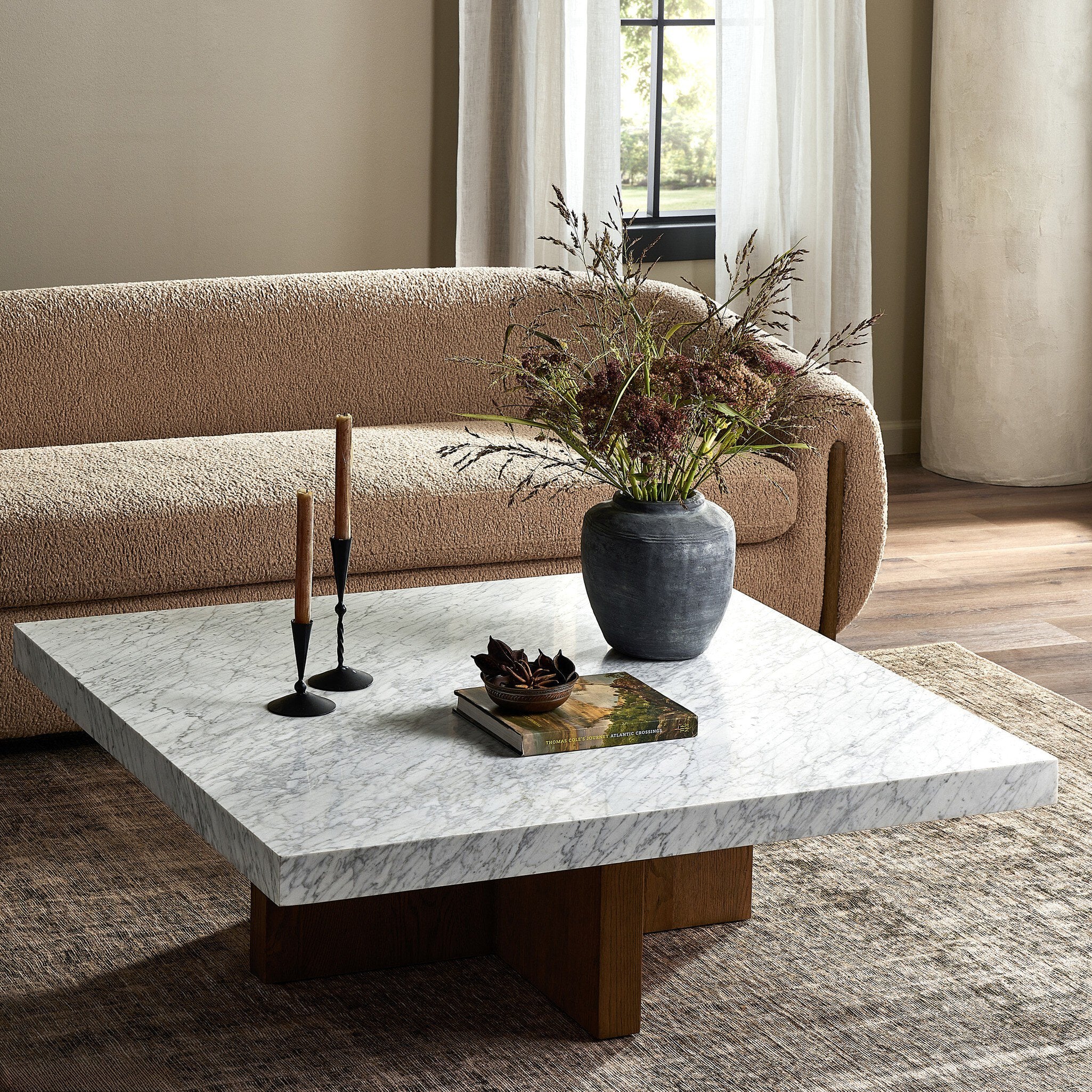 Bellamy Square Coffee Table - White Carrara Marble Coffee Tables Four Hands     Coffee Tables,https://www.oldbonesco.com,Mid Century Furniture, Furniture Sale, Old Bones Co, Mid Century Sale, Four Hands Furniture, Sale,Gus, Sale,Perigold Bellamy Square Coffee Table - White Carrara Marble Coffee Tables Sale, Perigold Sale Bellamy Square Coffee Table - White Carrara Marble,Bellamy Square Coffee Table - White Carrara Marble Lulu and Georgia,Burke Decor Sale Bellamy Square Coffee Table - White Carrara Marble, o