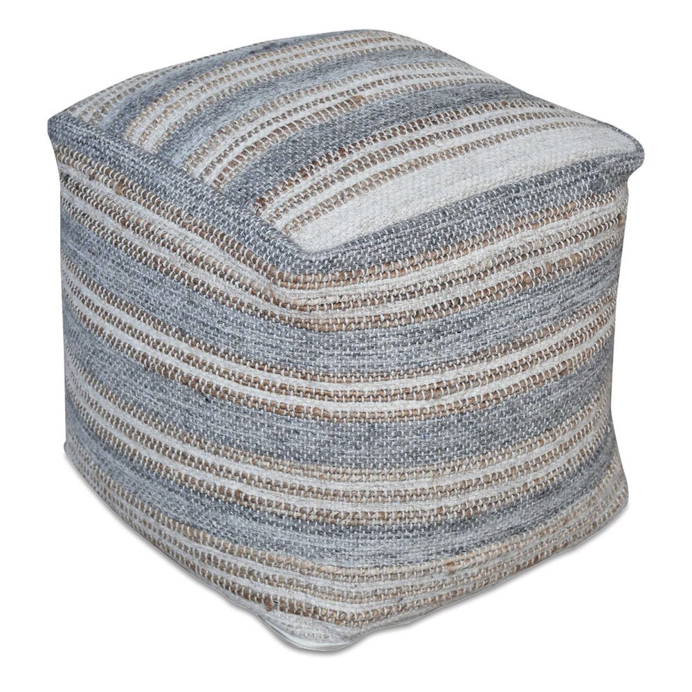 Uttermost Mesick Handwoven Gray Pouf