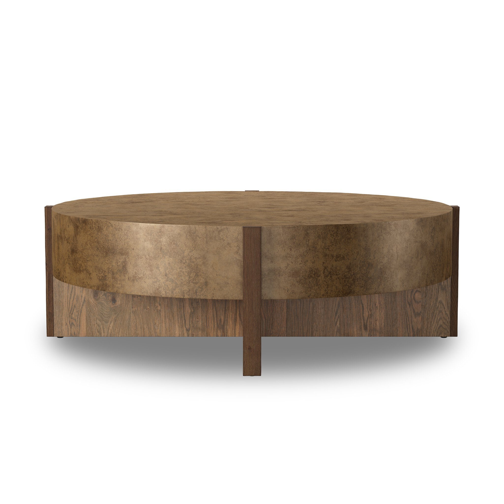 Bingham Coffee Table - Antiqued Brass Aluminum
