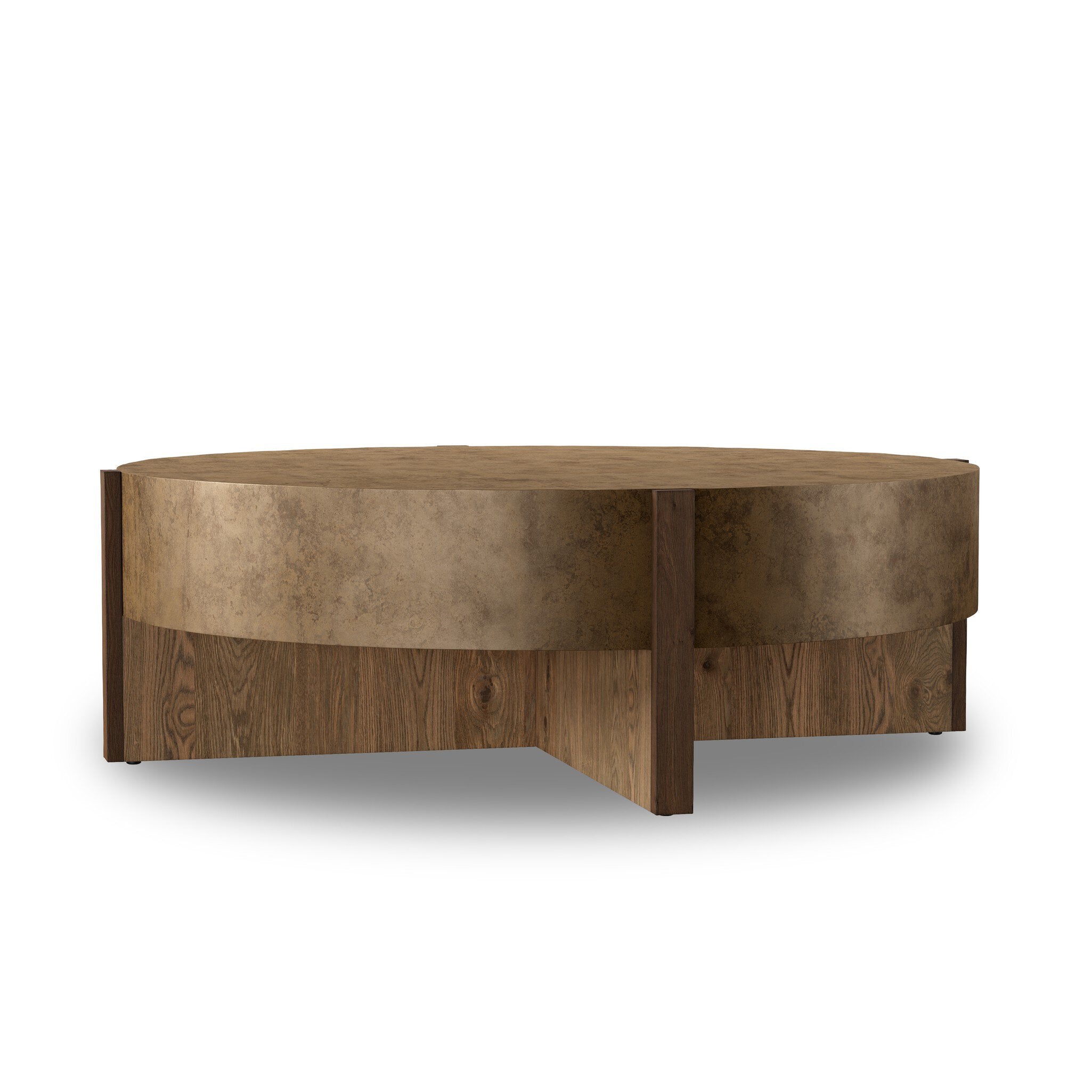 Bingham Coffee Table - Antiqued Brass Aluminum