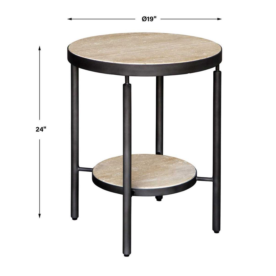 Uttermost Dauntless Travertine Side Table