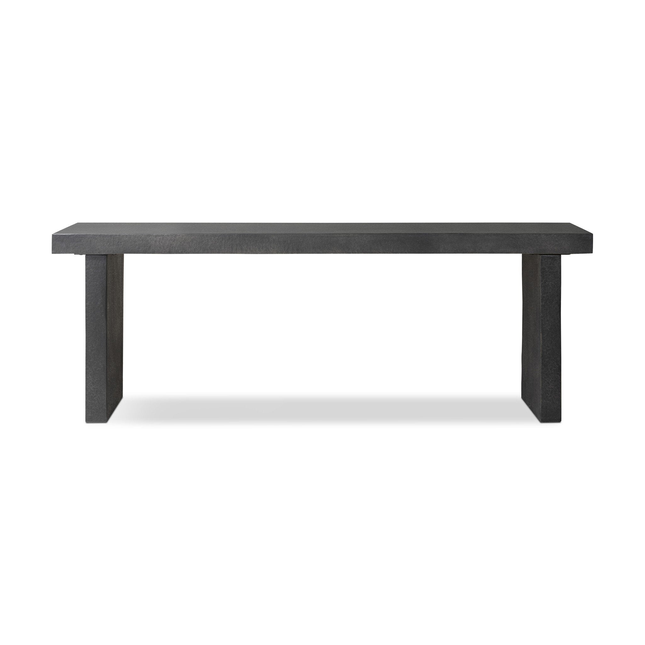 Huesca Outdoor Console Table - Distressed Graphite Concrete Outdoor Tables & Storage Four Hands Outdoor Tables & Storage,https://www.oldbonesco.com,Mid Century Furniture, Furniture Sale, Old Bones Co, Mid Century Sale, Four Hands Furniture, Sale,Gus, Sale,Perigold Huesca Outdoor Console Table - Distressed Graphite Concrete Outdoor Tables & Storage Sale, Perigold Sale Huesca Outdoor Console Table - Distressed Graphite Concrete,Huesca Outdoor Console Table - Distressed Graphite Concrete Lulu and Georgia,B