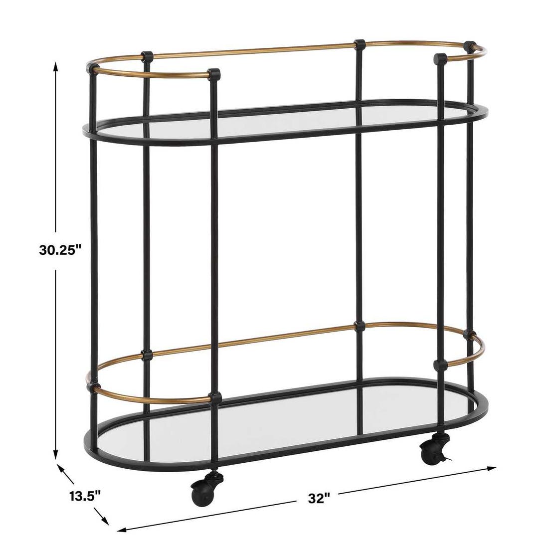 Uttermost Andre Iron Bar Cart