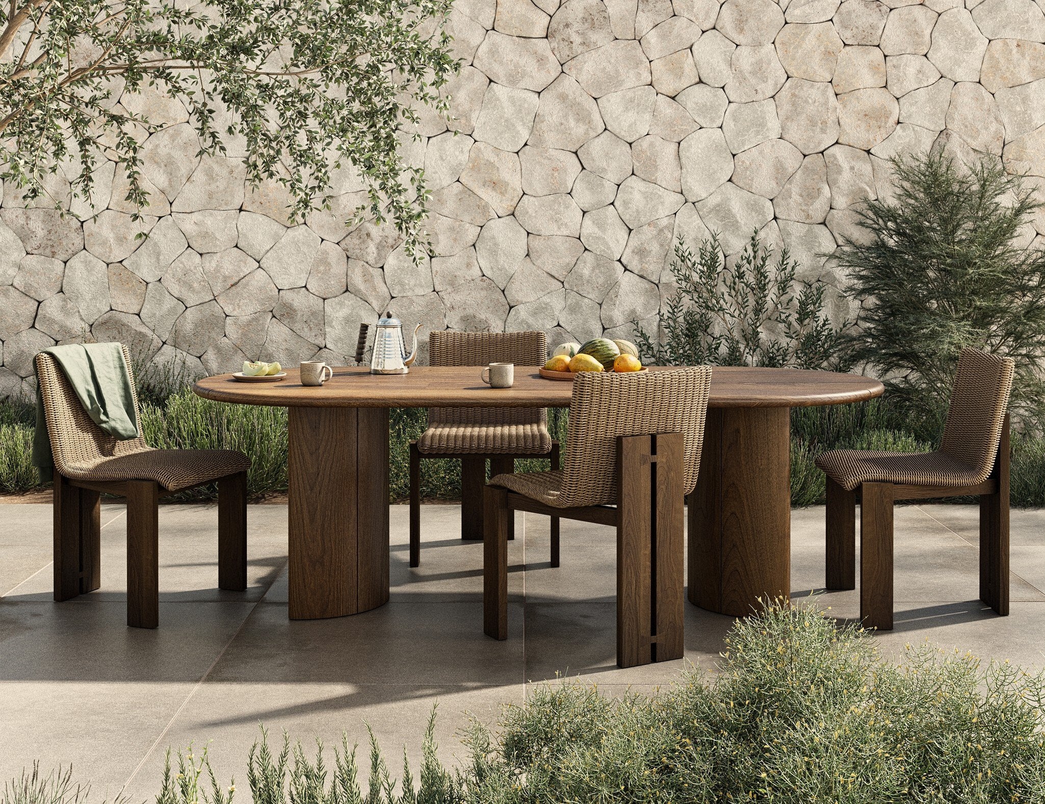 Paden Outdoor Dining Table-94" - Stained Toasted Brown-FSC Outdoor Tables & Storage Four Hands Outdoor Tables & Storage,https://www.oldbonesco.com,Mid Century Furniture, Furniture Sale, Old Bones Co, Mid Century Sale, Four Hands Furniture, Sale,Gus, Sale,Perigold Paden Outdoor Dining Table-94" - Stained Toasted Brown-FSC Outdoor Tables & Storage Sale, Perigold Sale Paden Outdoor Dining Table-94" - Stained Toasted Brown-FSC,Paden Outdoor Dining Table-94" - Stained Toasted Brown-FSC Lulu and Georgia,Burke