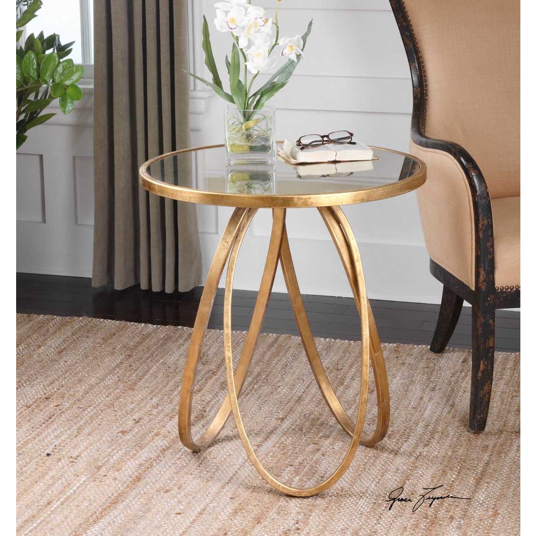 Uttermost Montrez Gold Side Table by Uttermost