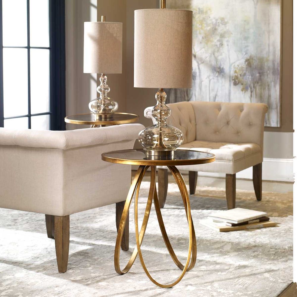 Uttermost Montrez Gold Side Table by Uttermost