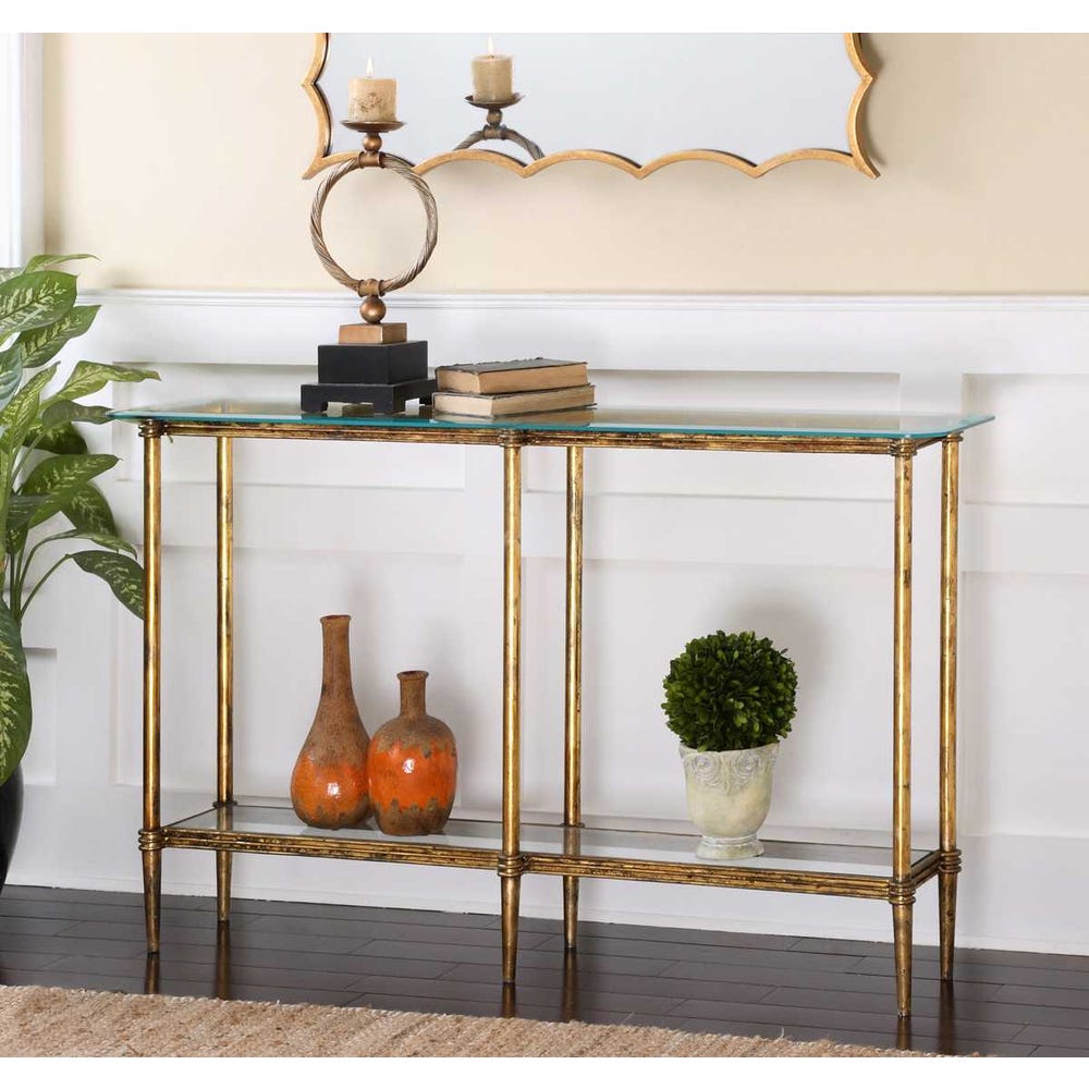 Uttermost Elenio Glass Console Table