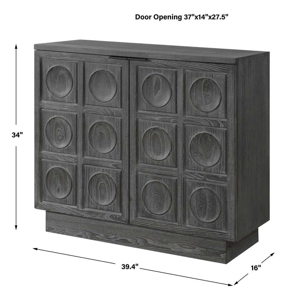 Uttermost Shelby 2 Door Ebony Stained Cabinet