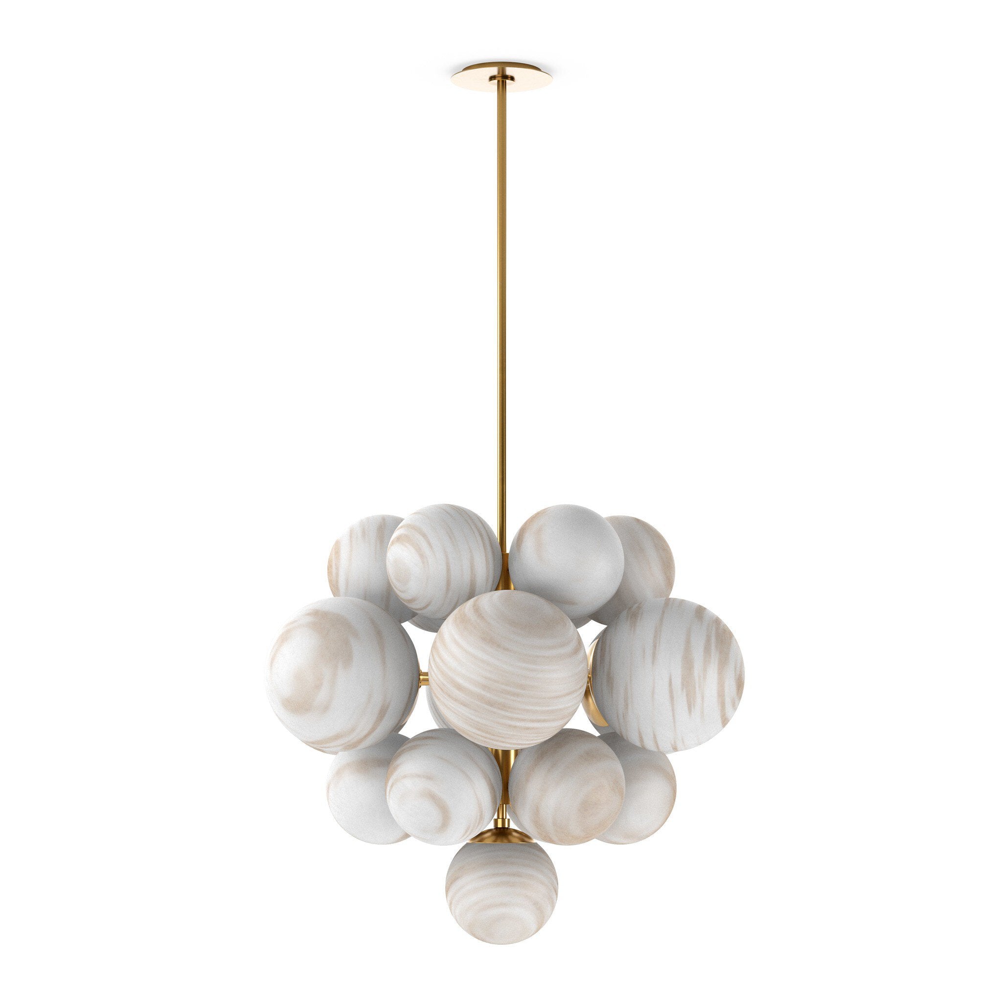 Nova Chandelier - Marbled Matte Glass