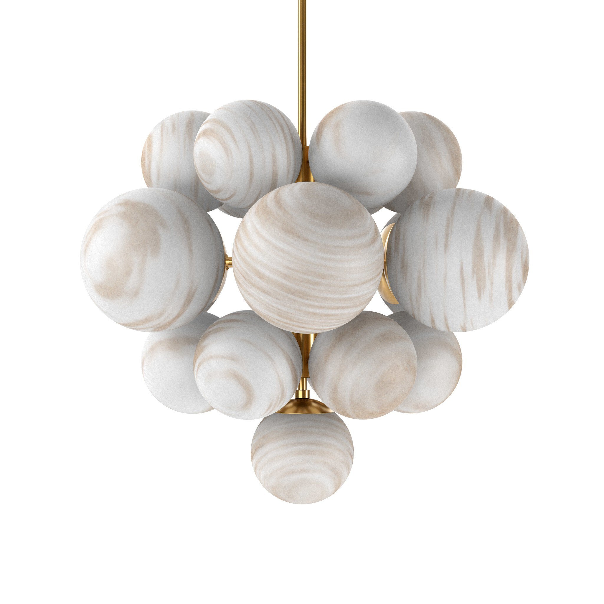 Nova Chandelier - Marbled Matte Glass