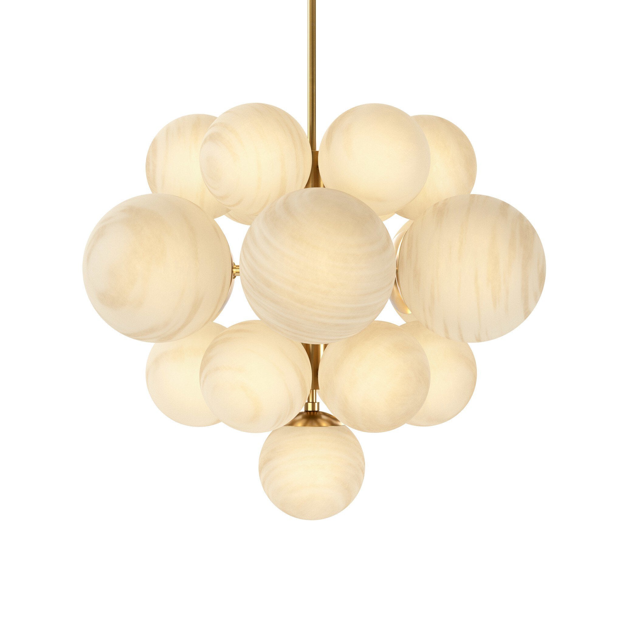 Nova Chandelier - Marbled Matte Glass