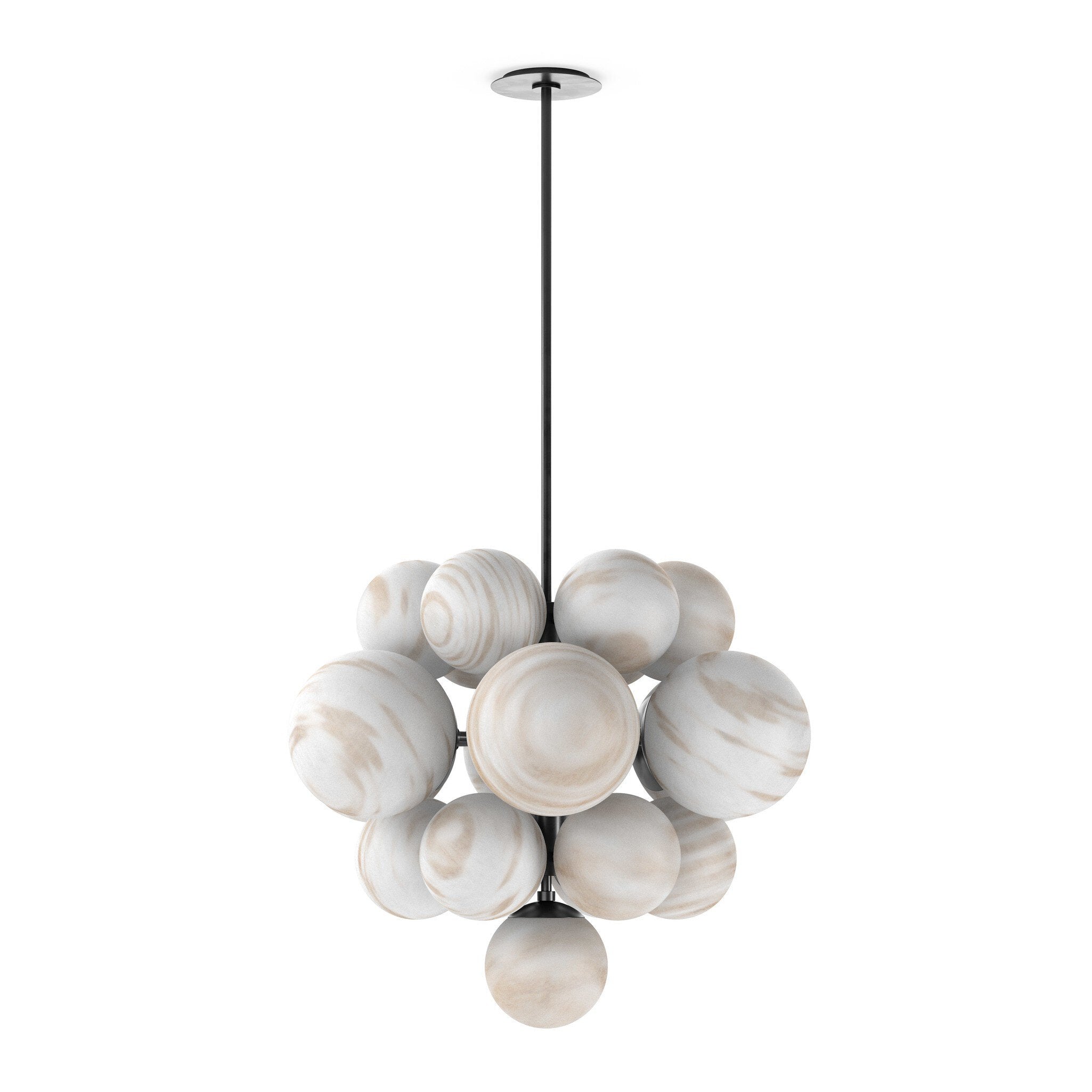 Nova Chandelier - Marbled Matte Glass