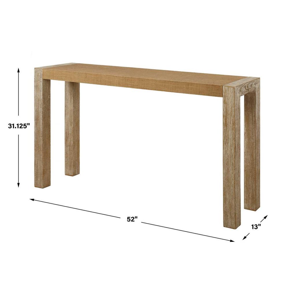 Uttermost Bentley Grasscloth Console Table