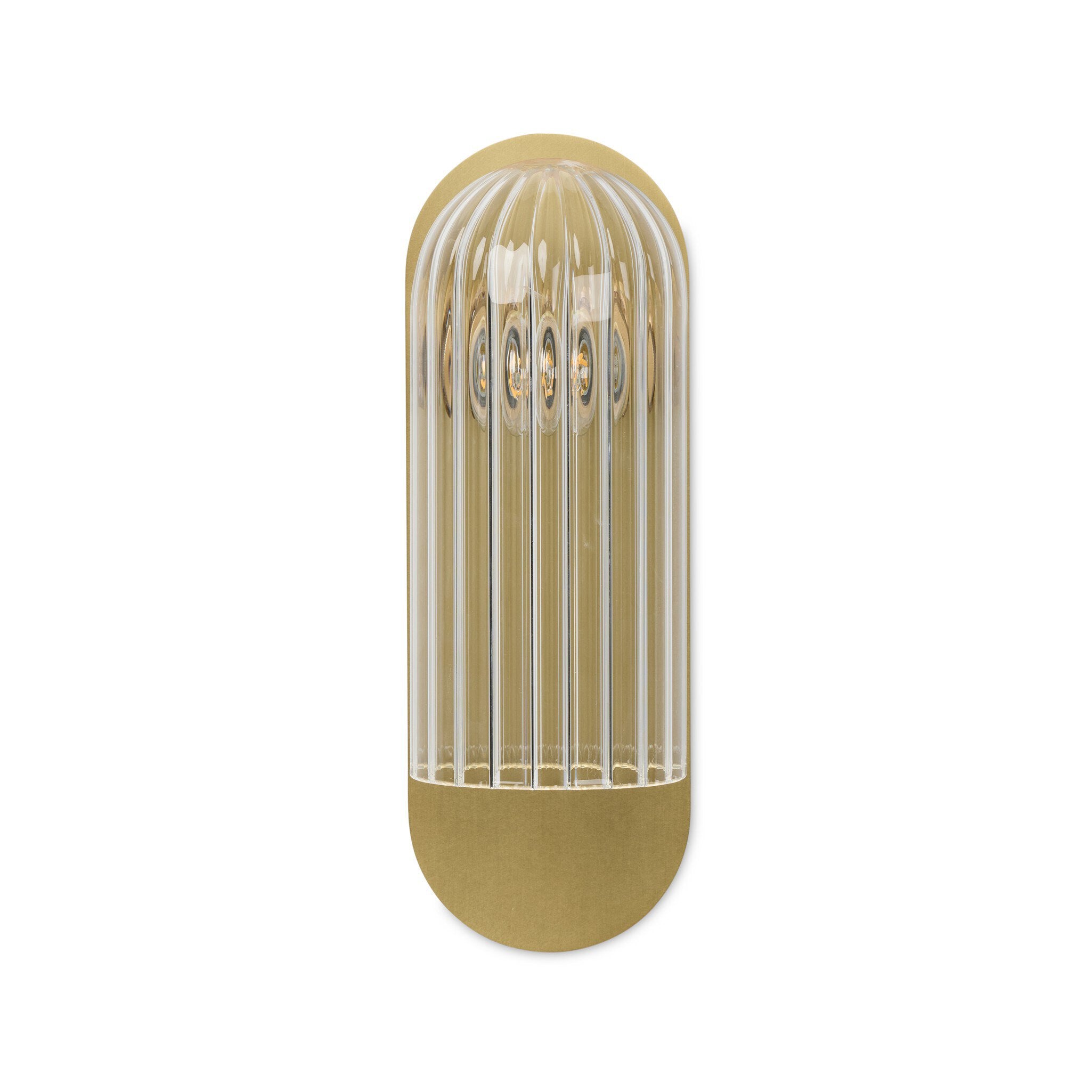 Odyssey Sconce - Clear Ribbon Glass