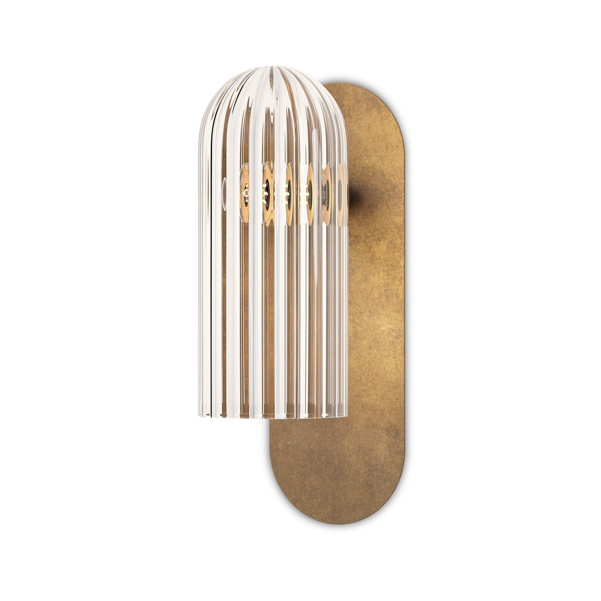 Odyssey Sconce - Clear Ribbon Glass