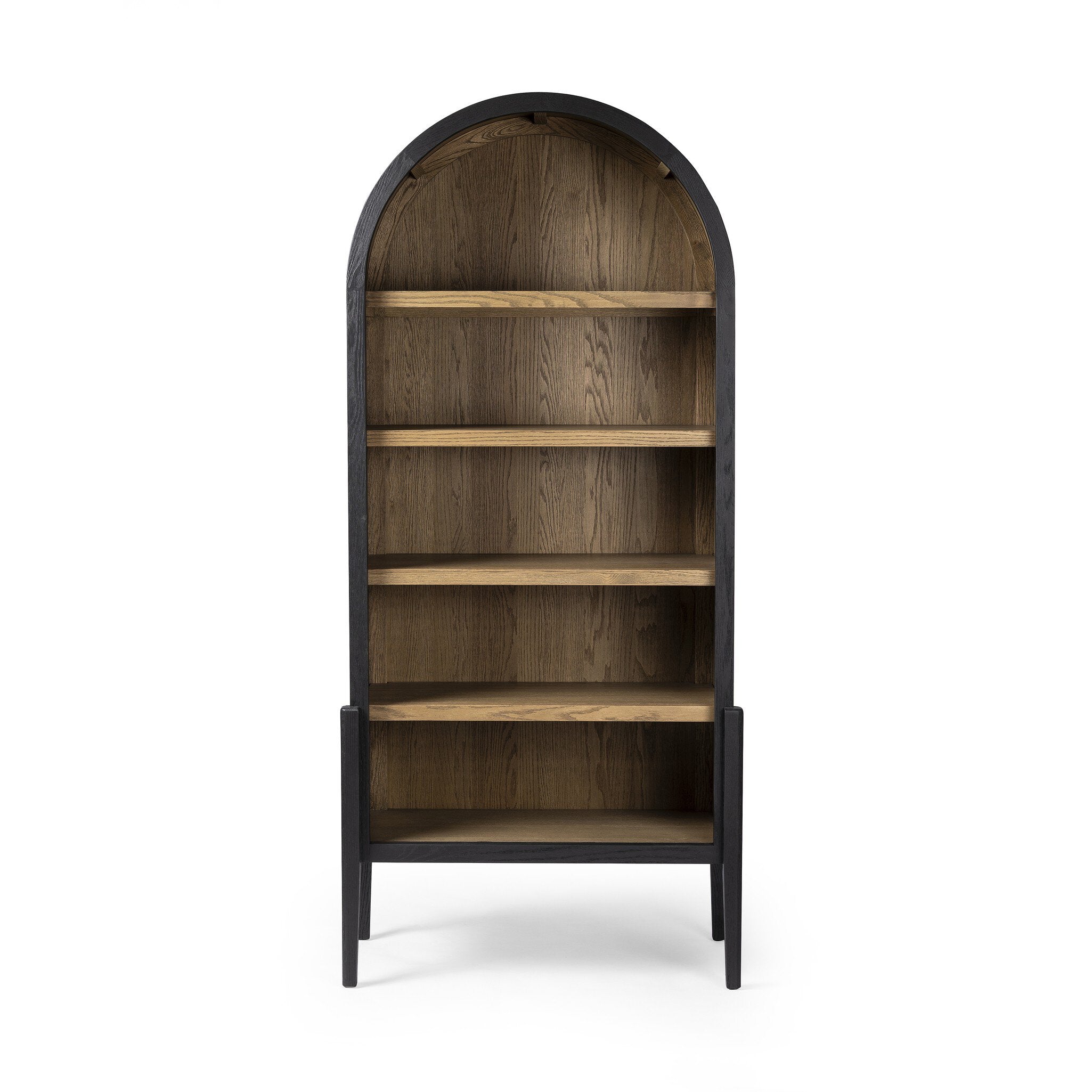 Tolle Bookcase Bookcases Four Hands Drifted Matte Black with Oak Veneer Bookcases,https://www.oldbonesco.com,Mid Century Furniture, Furniture Sale, Old Bones Co, Mid Century Sale, Four Hands Furniture, Sale,Gus, Sale,Perigold Tolle Bookcase Bookcases Sale, Perigold Sale Tolle Bookcase,Tolle Bookcase Lulu and Georgia,Burke Decor Sale Tolle Bookcase, open box furniture,Open Box Tolle Bookcase