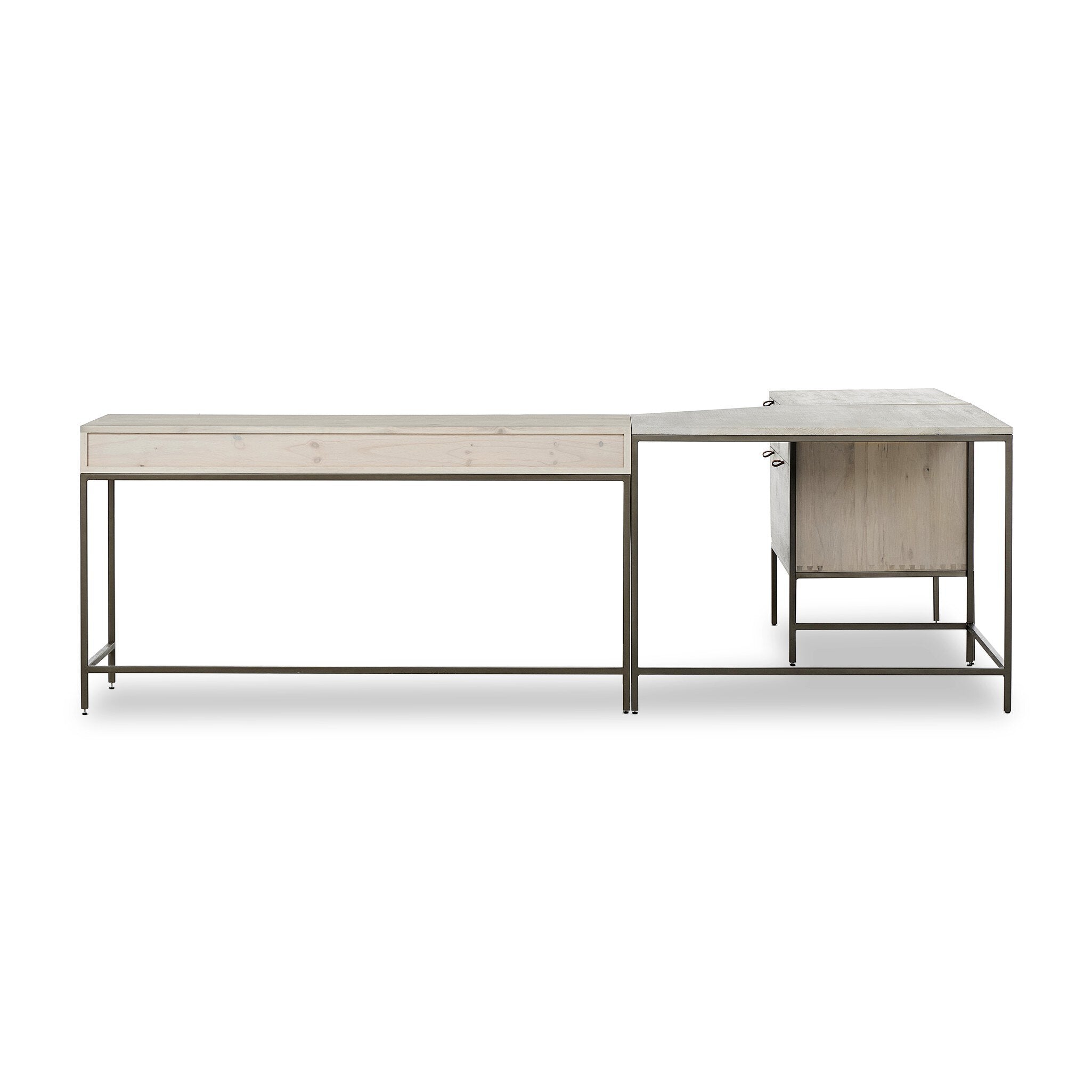 Trey Wide Filing Cabinet Desk System