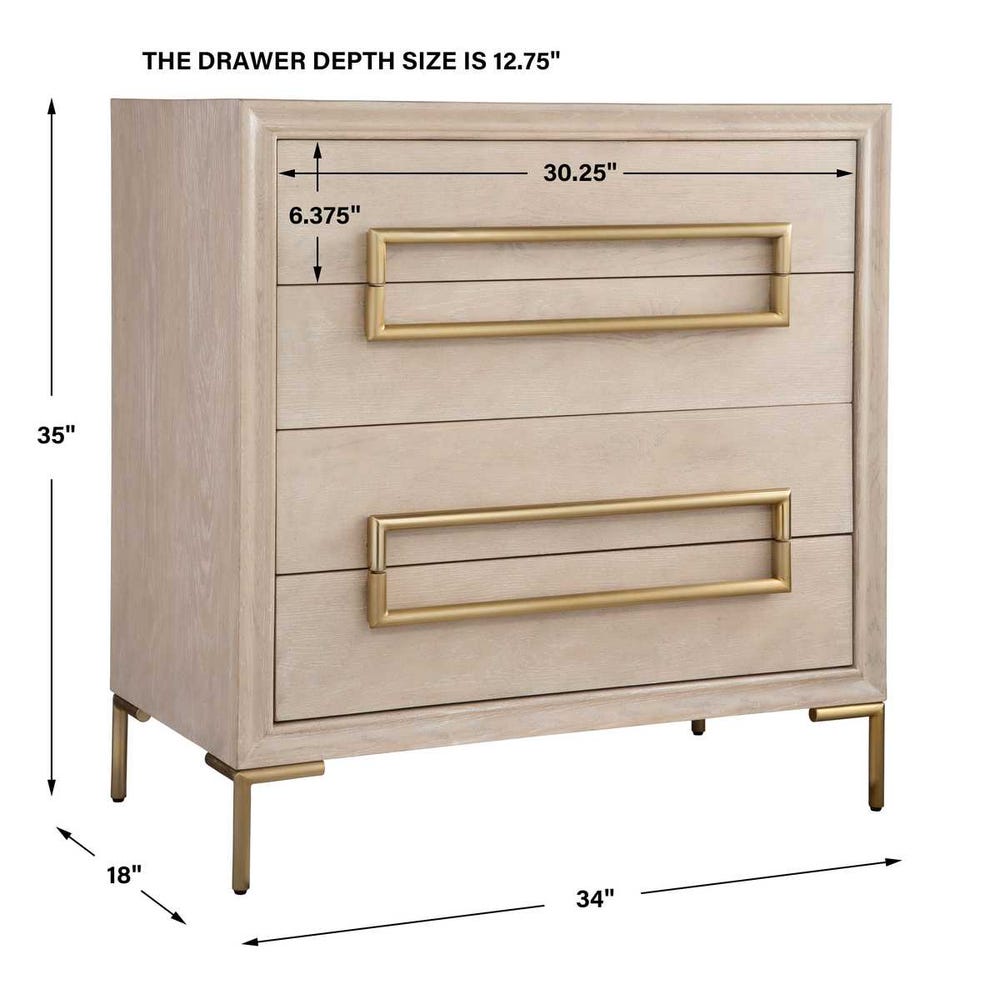 Uttermost Alessia Light Oak Accent Chest