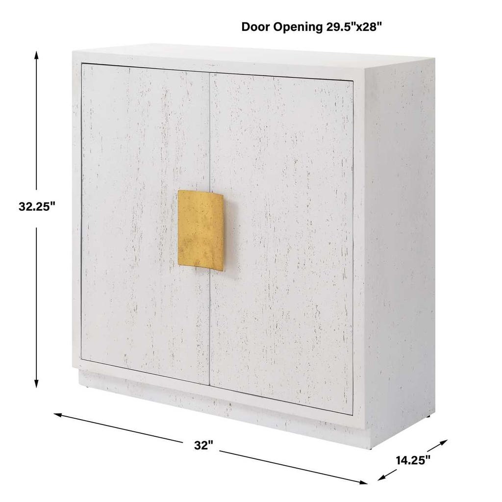 Uttermost Emma 2 Door White Cabinet