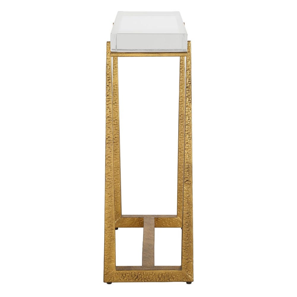 Uttermost Midas Thick Crystal Accent Table