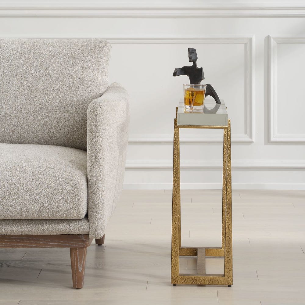 Uttermost Midas Thick Crystal Accent Table
