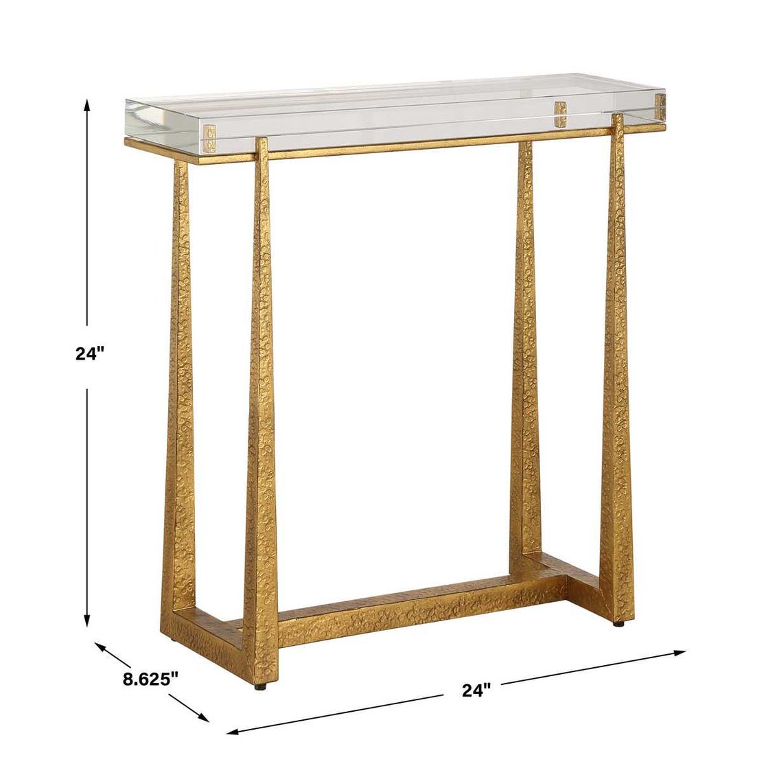 Uttermost Midas Thick Crystal Accent Table