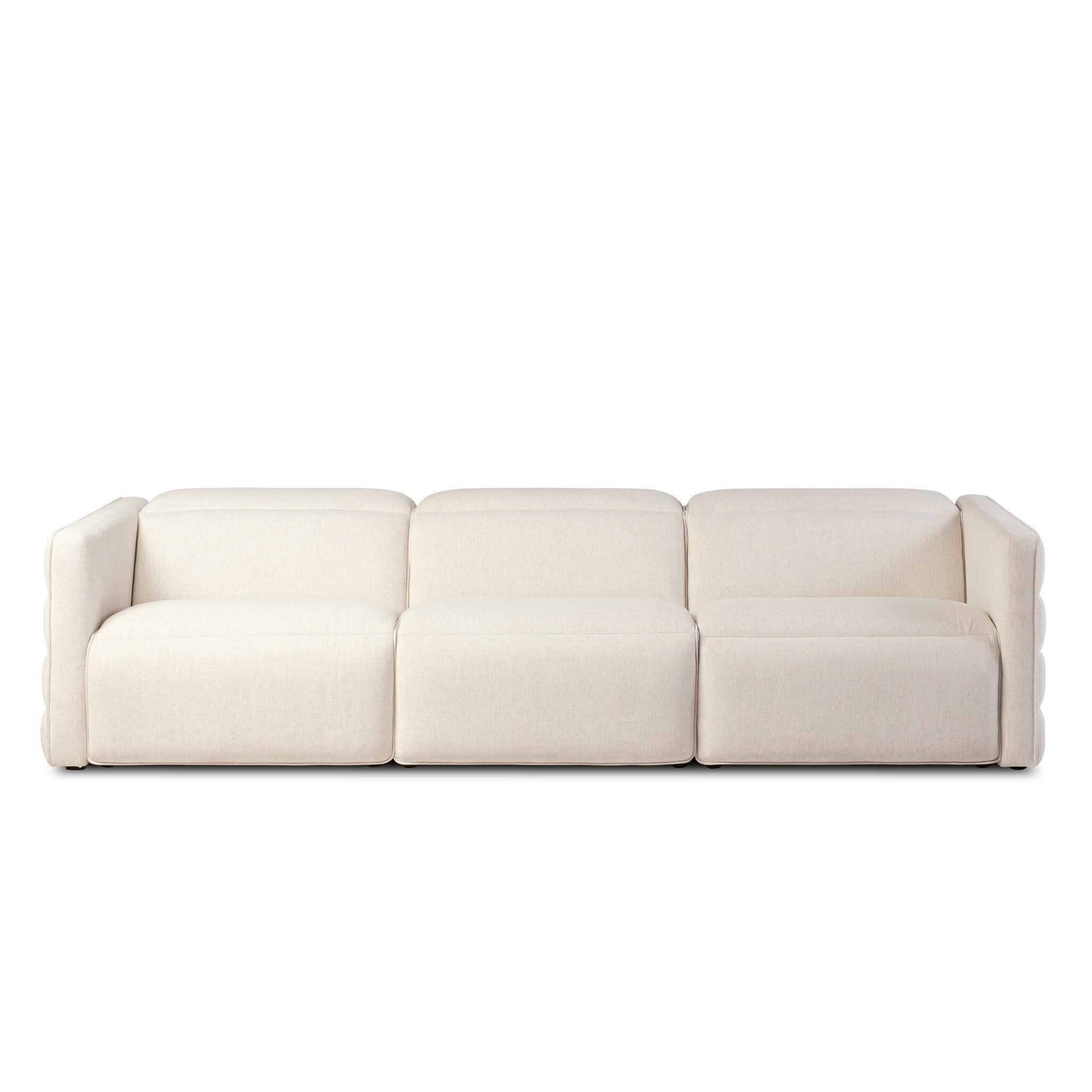 Kenlee Power Recliner 3-Piece Sectional - Crypton Nomad Snow