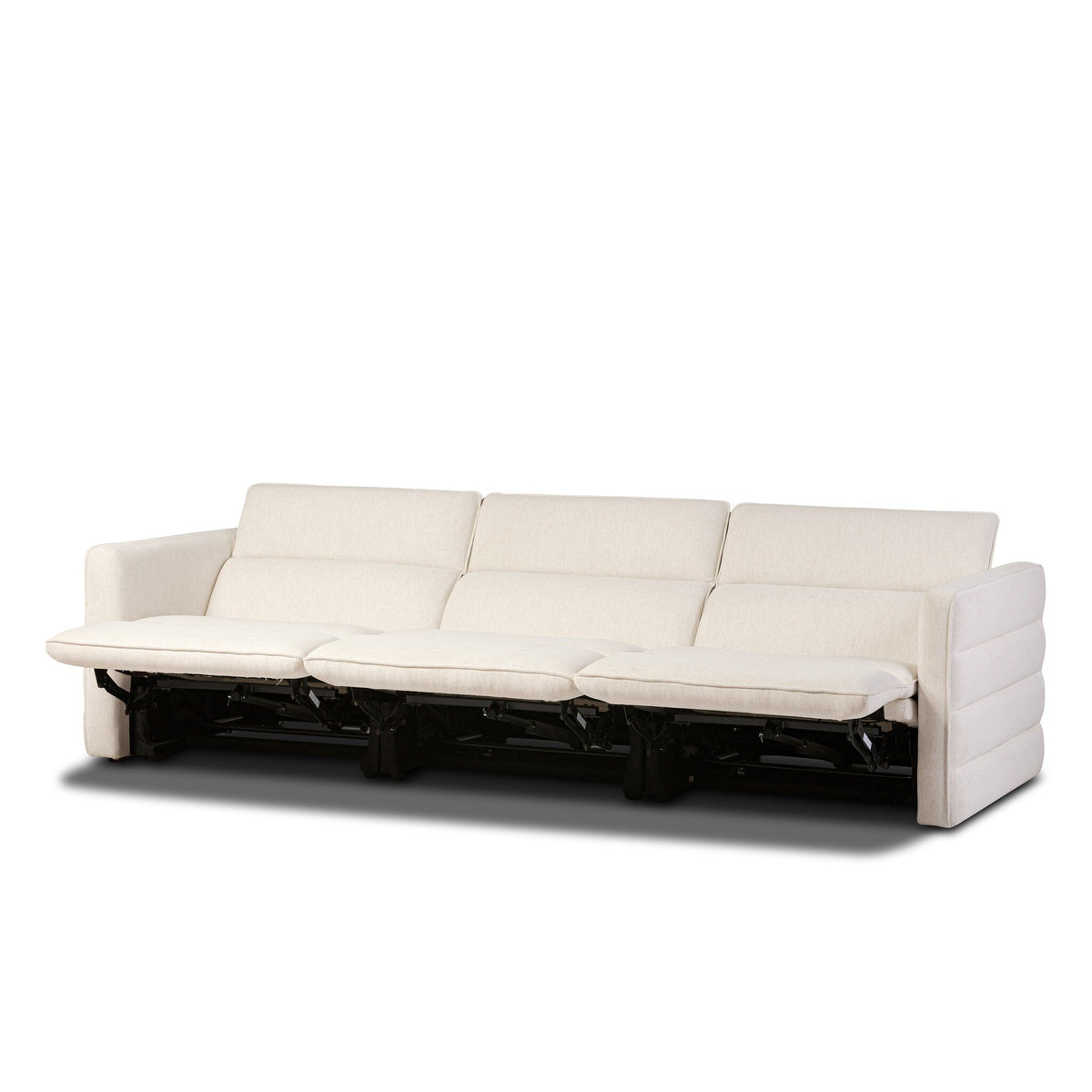 Kenlee Power Recliner 3-Piece Sectional - Crypton Nomad Snow