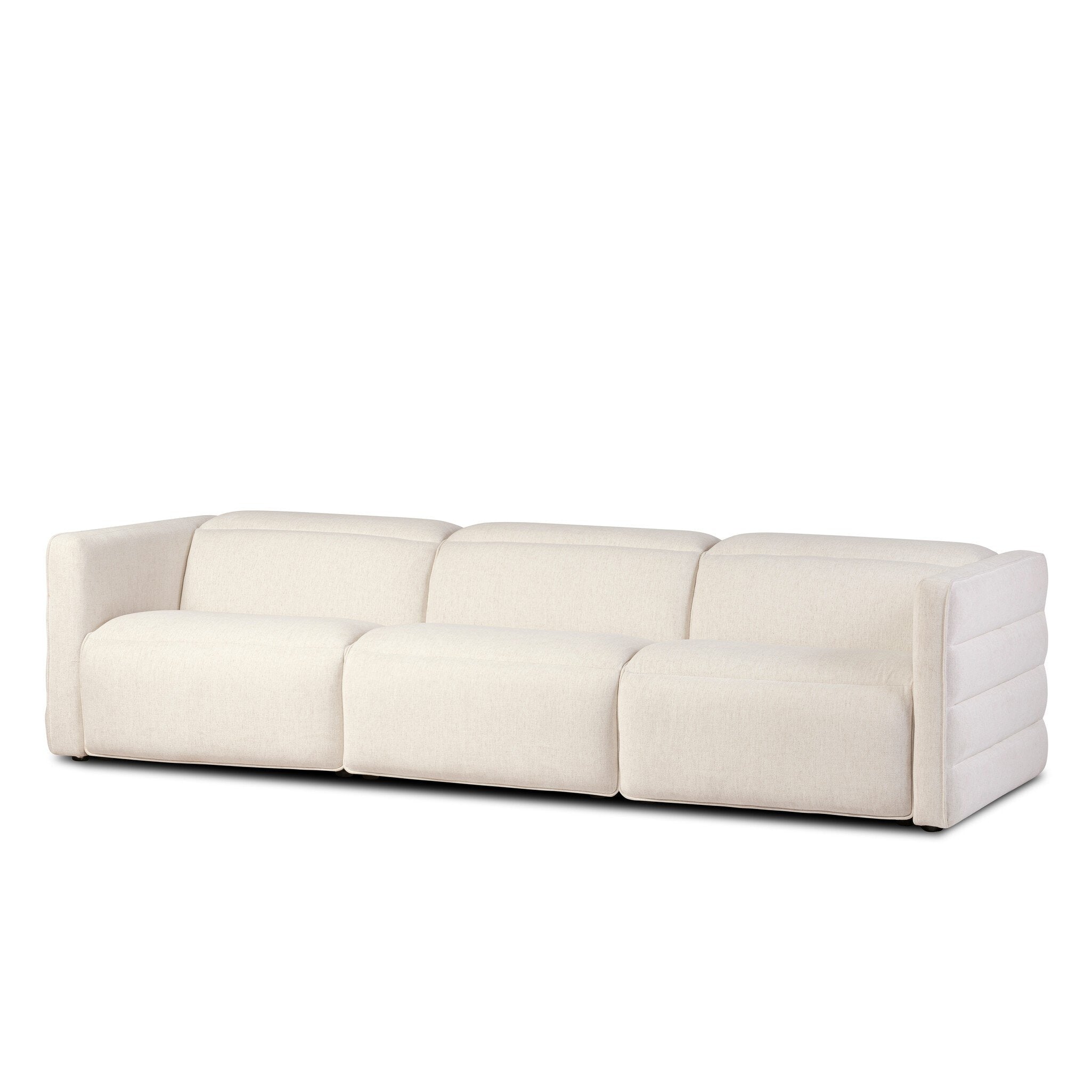 Kenlee Power Recliner 3-Piece Sectional - Crypton Nomad Snow