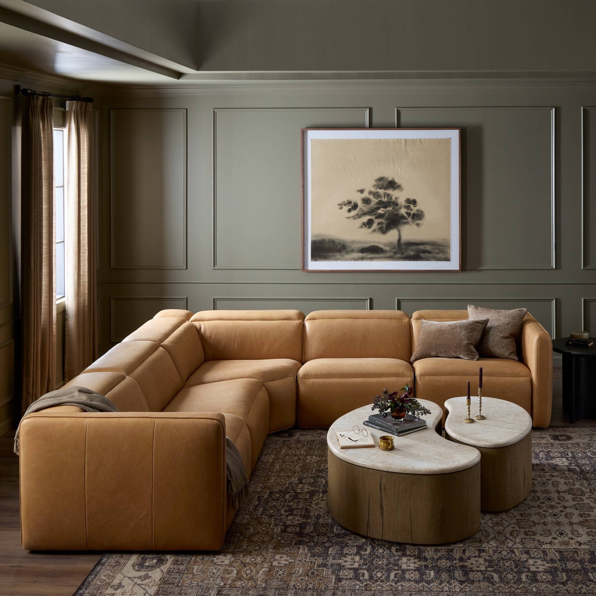 Kenlee Power Recliner 5-Piece Sectional