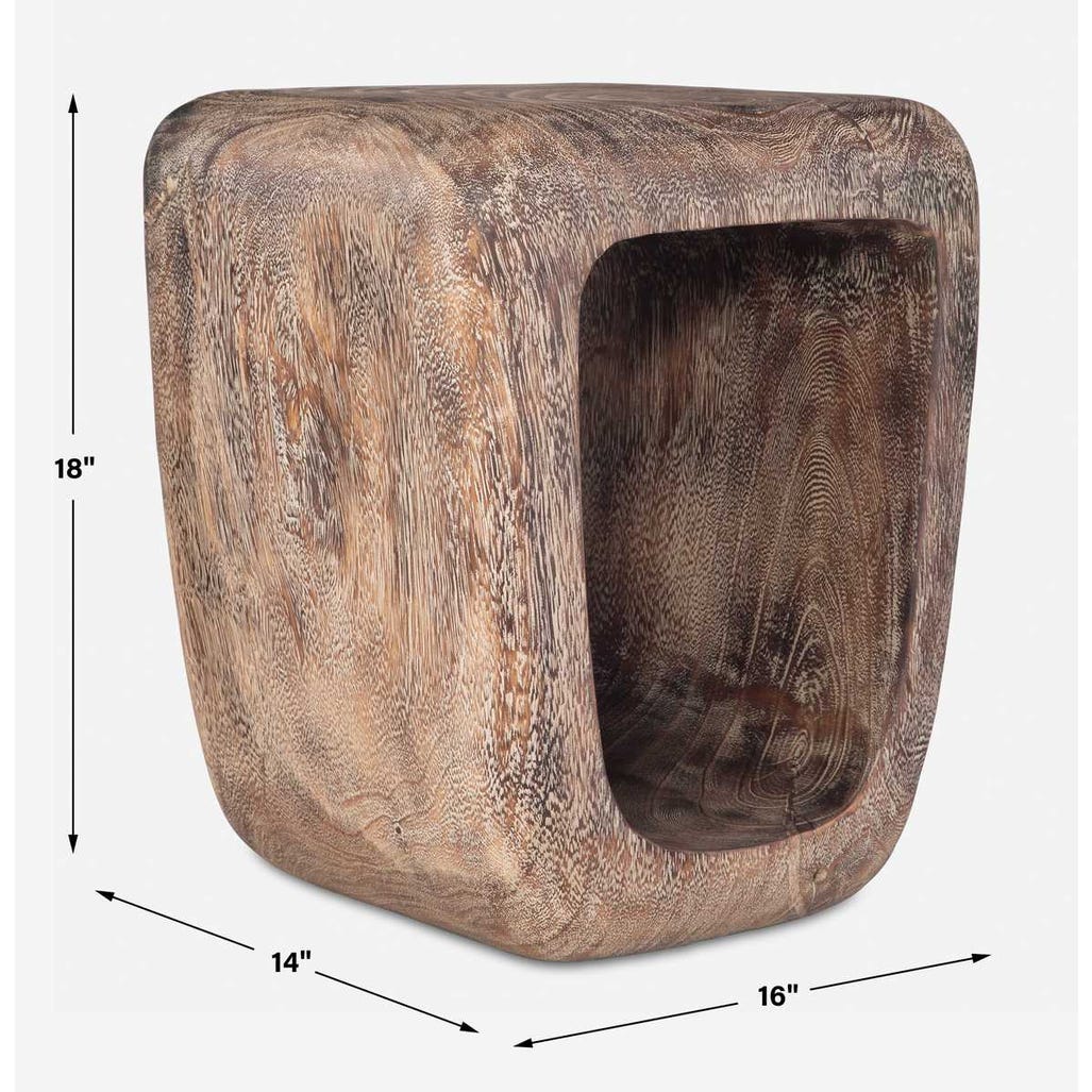 Uttermost Loophole Bleached Wash Accent Stool