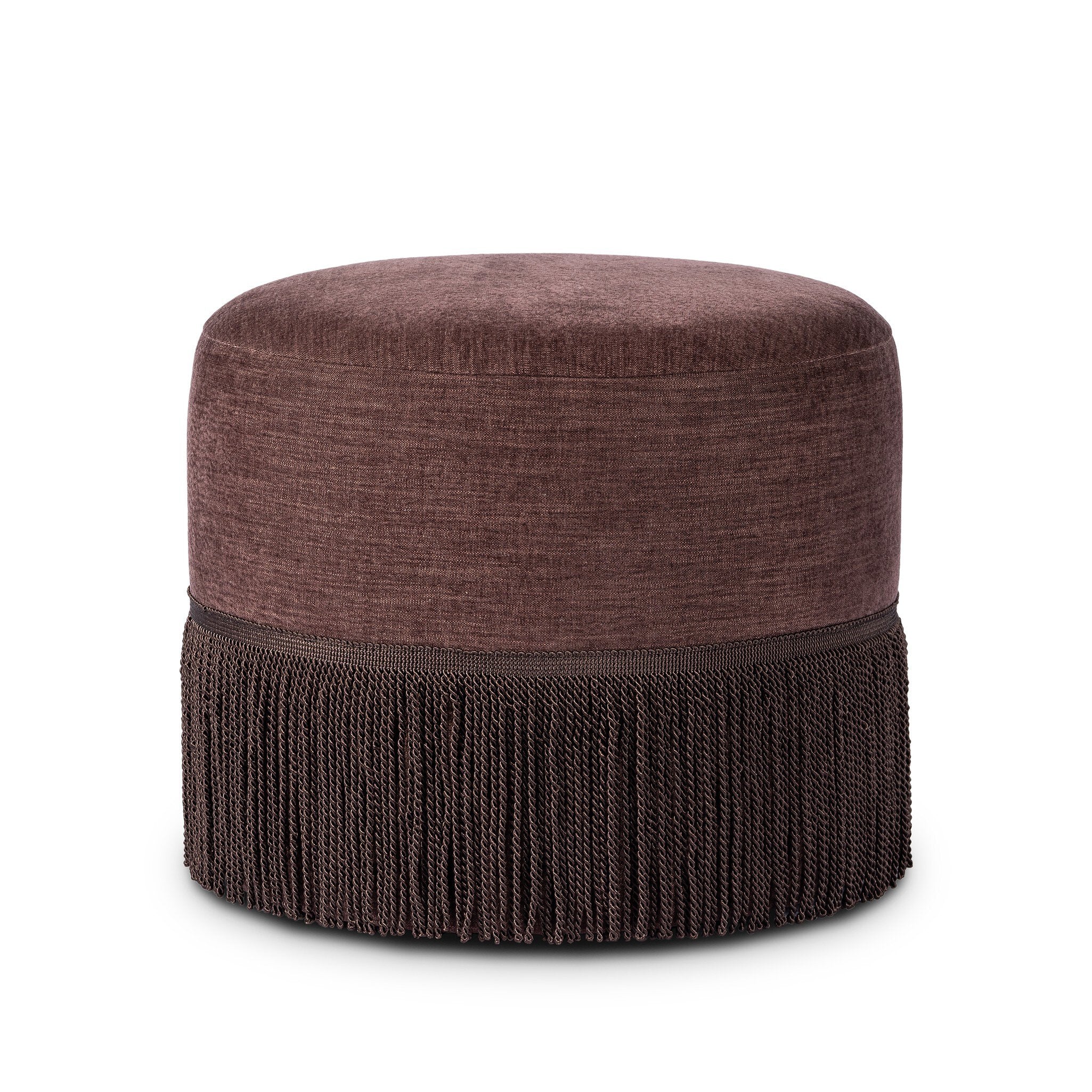 Sinclair 21" Fringe Ottoman - Laughlin Plum