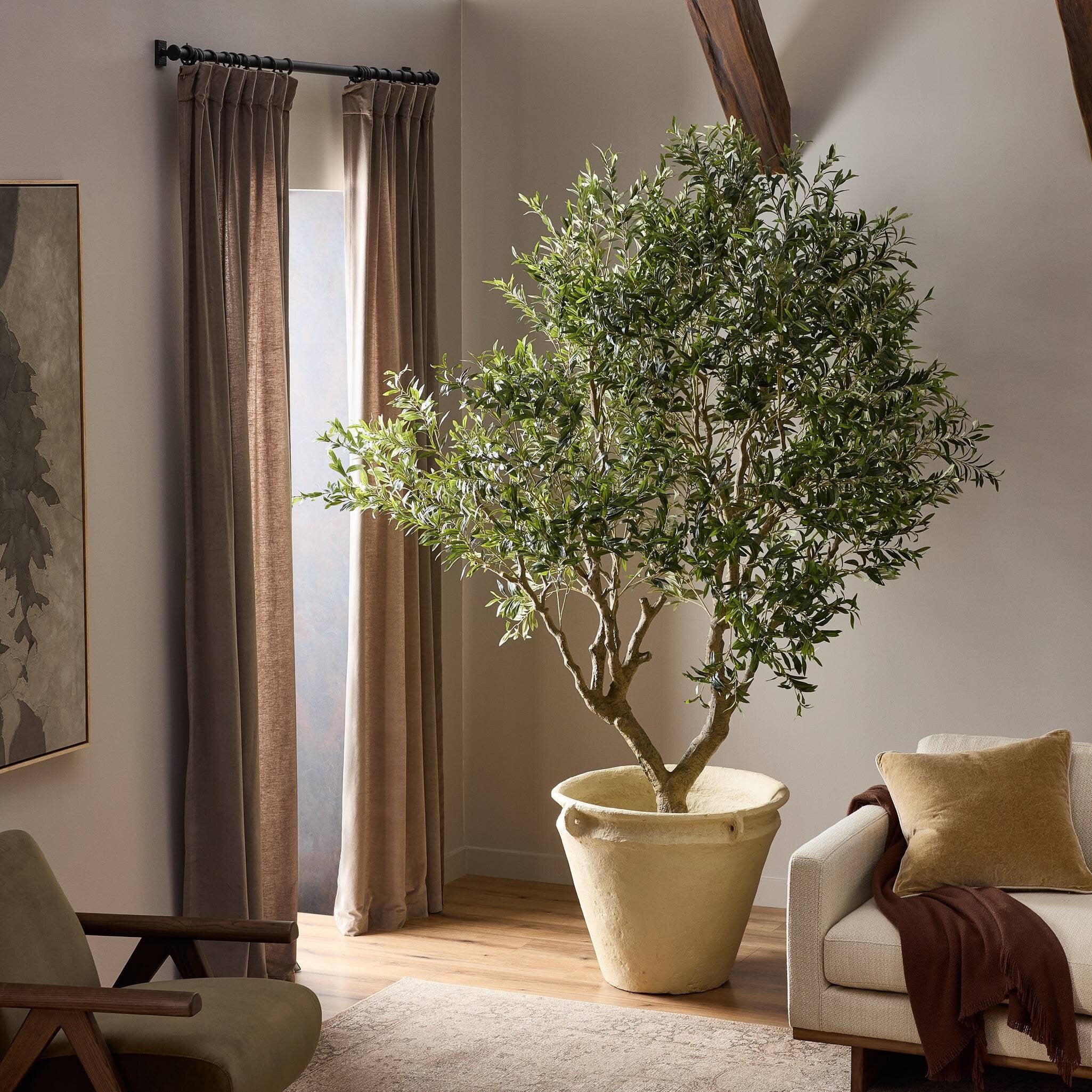 Faux Olive Tree Wide