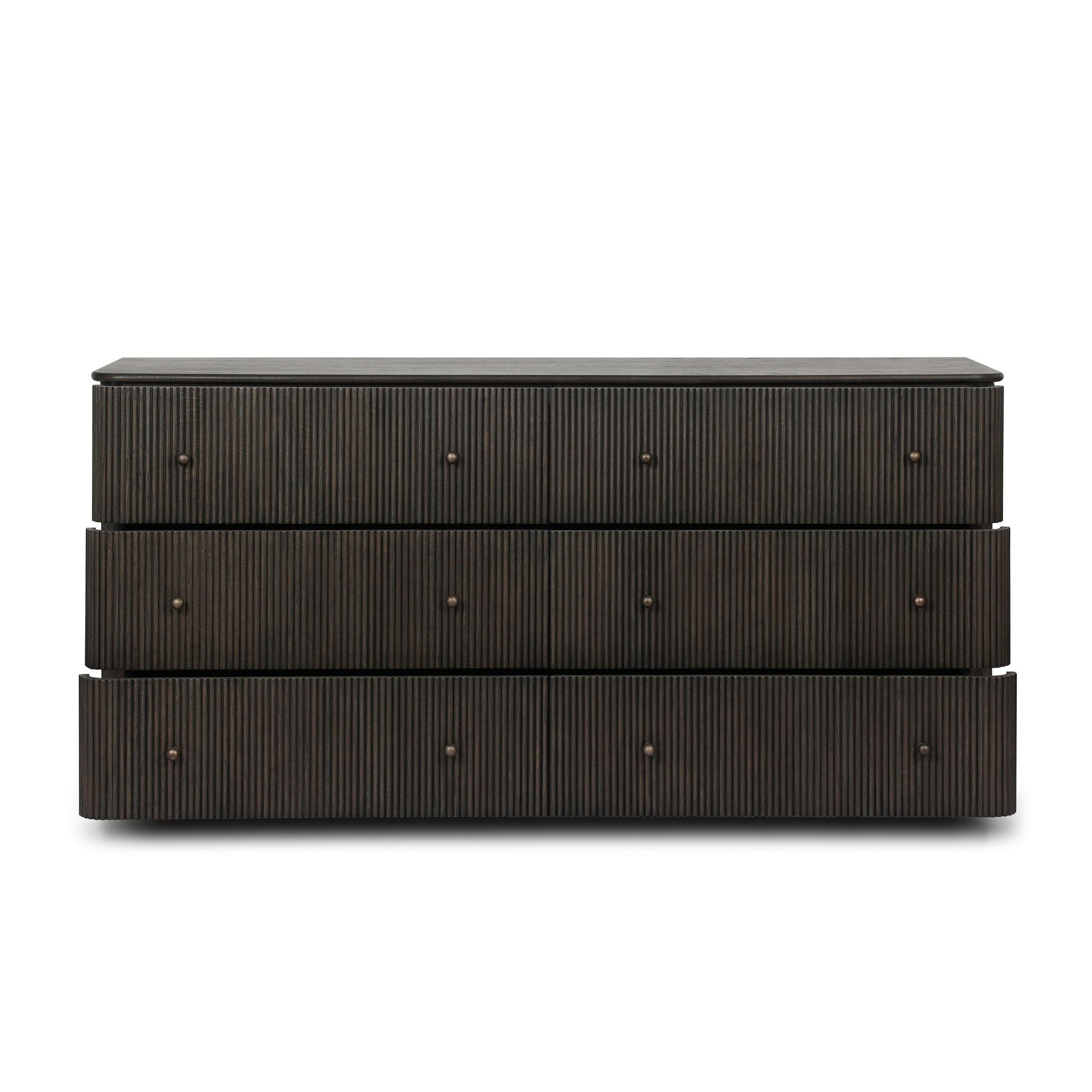 Ona 6-Drawer Dresser - Smoked Black Mindi