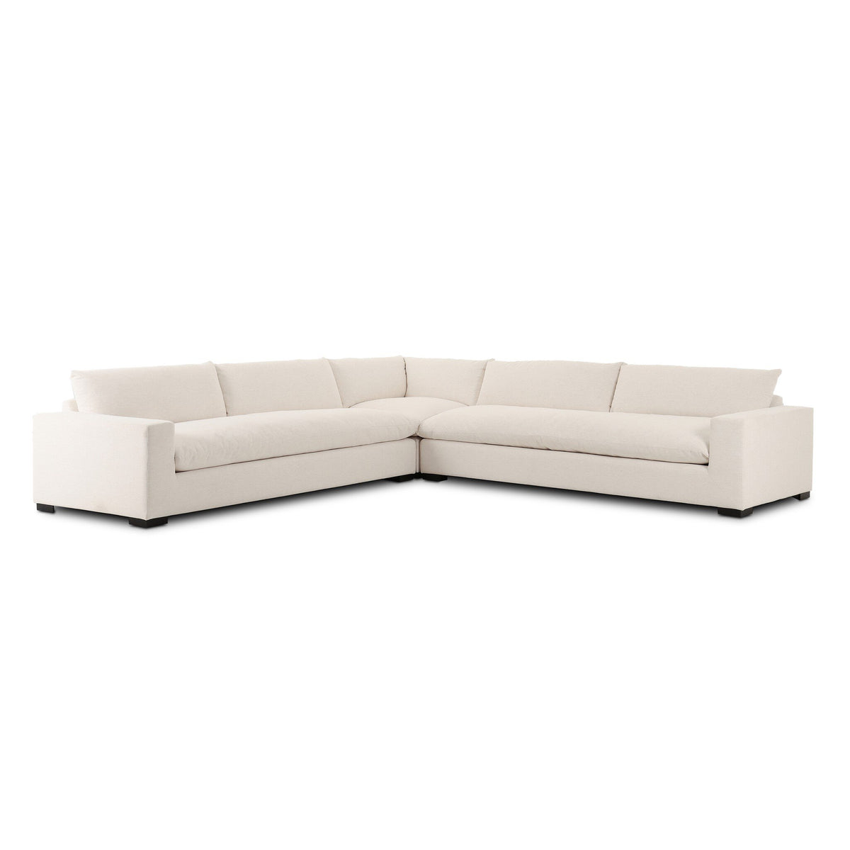 Grant 3 Piece Sectional with Arms - Crypton Nomad Snow by Four Hands
