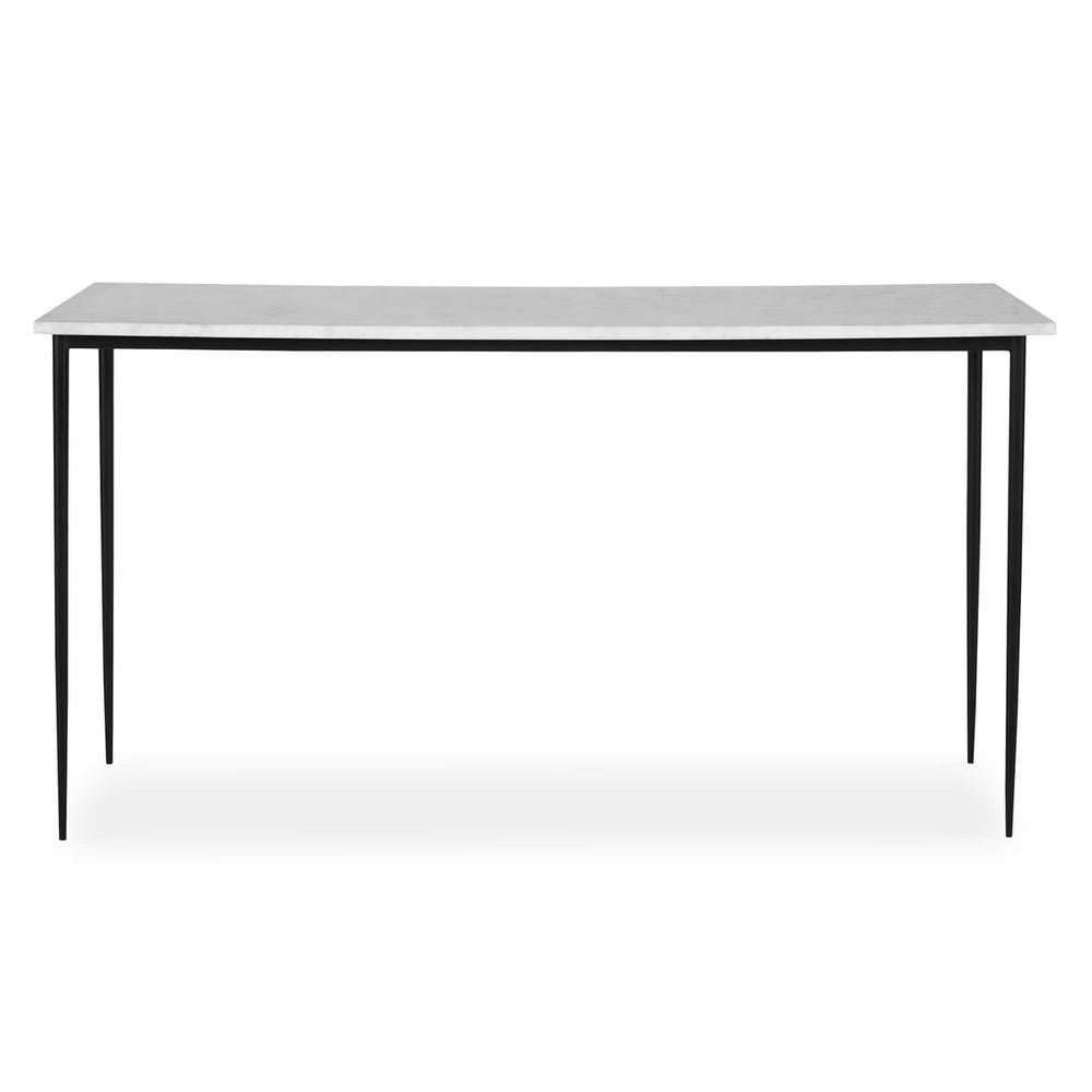 Uttermost Nightfall White Marble Console Table