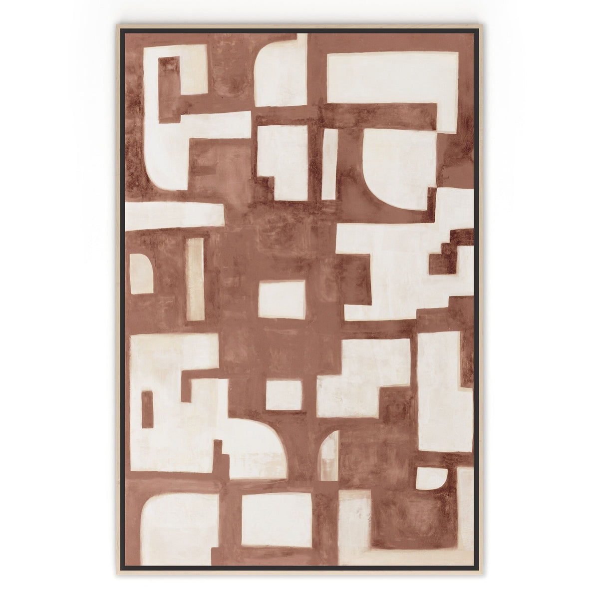 Civilization II by Jess Engle in Natural Maple Floater - 32"x48"