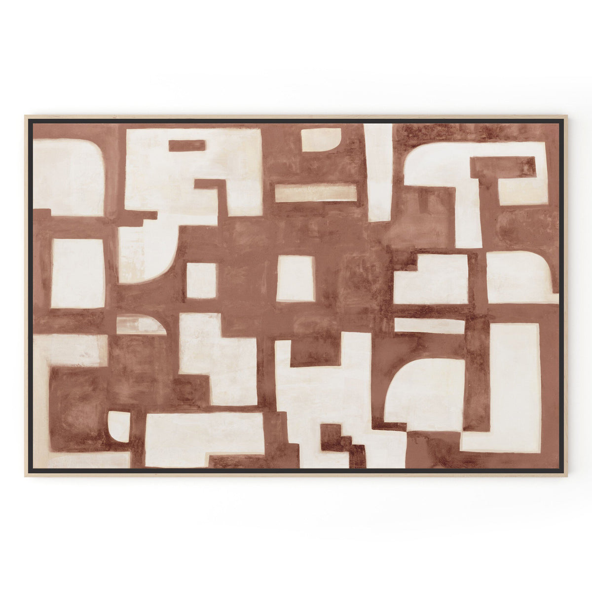Civilization II by Jess Engle in Natural Maple Floater - 32"x48"