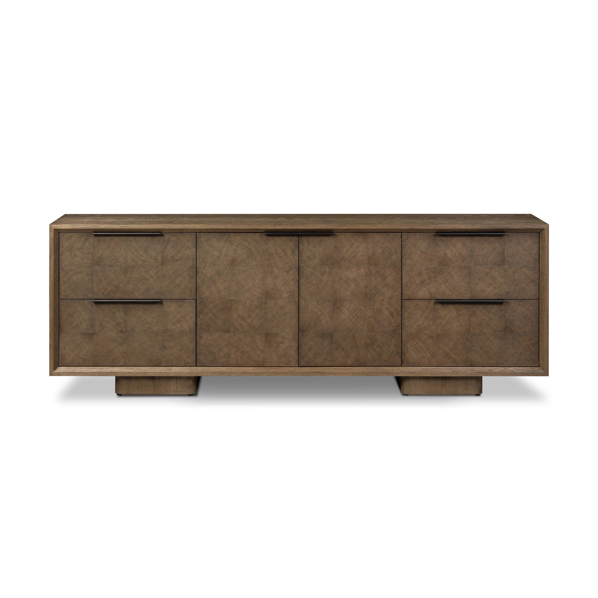 Salta Media Console - Brown Oak Thick Veneer