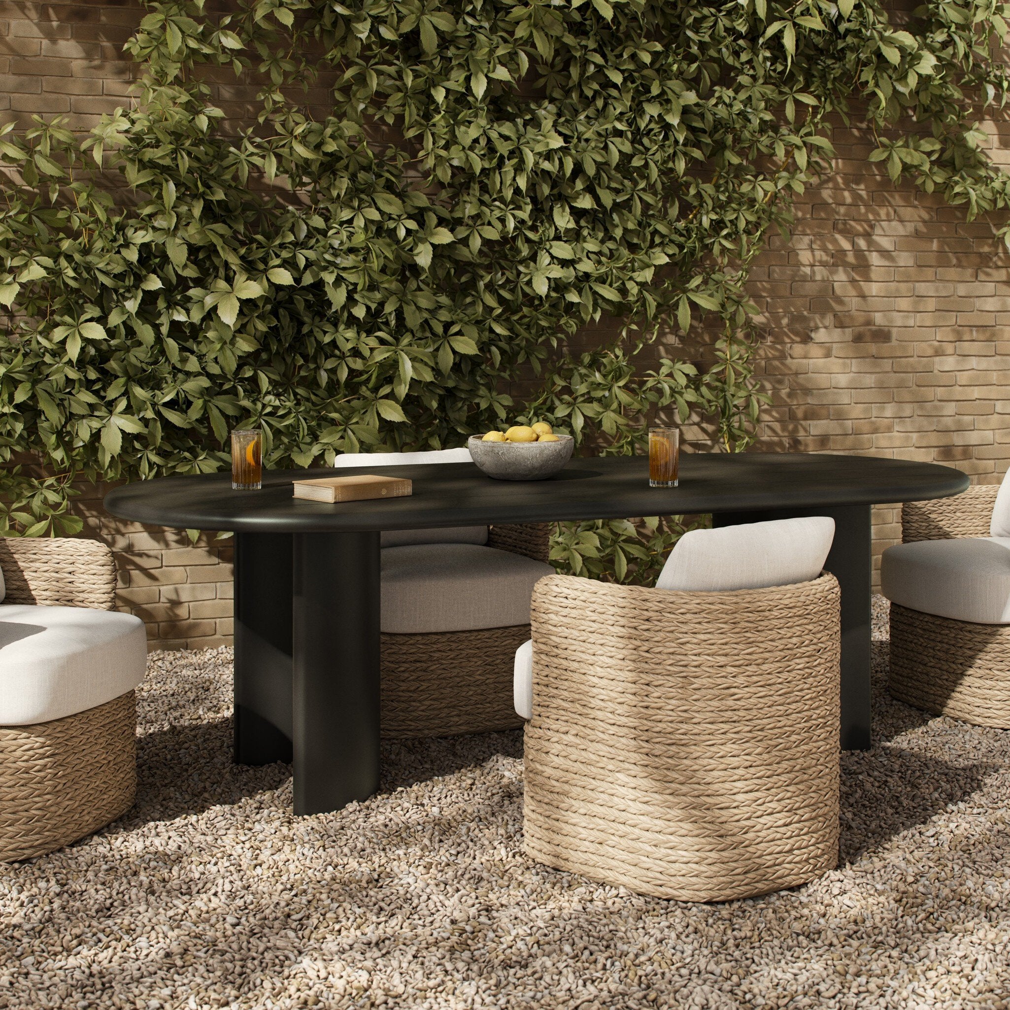 Paden Outdoor Metal Dining Table - 94"