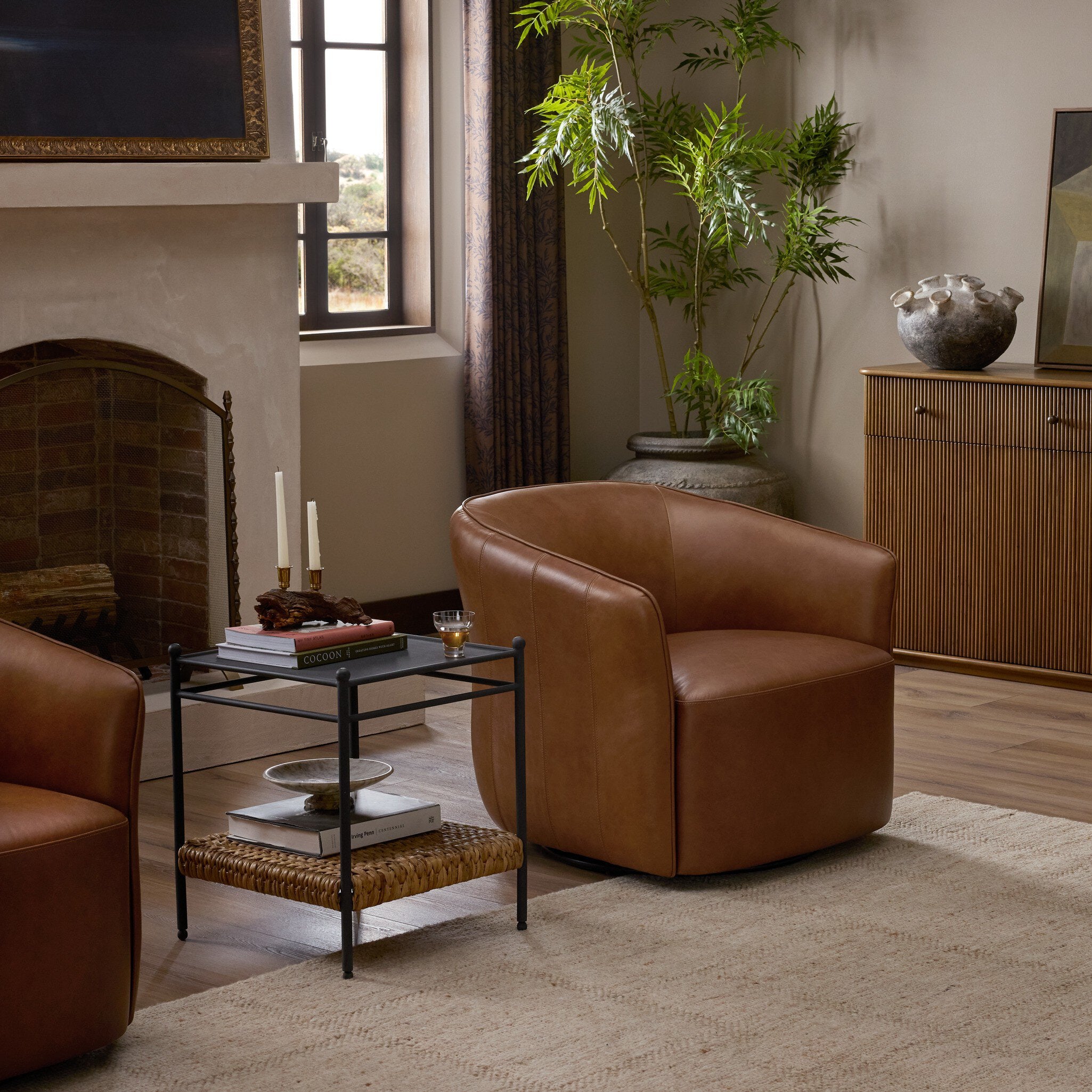 Rodgers Swivel Chair - Sonoma Chestnut