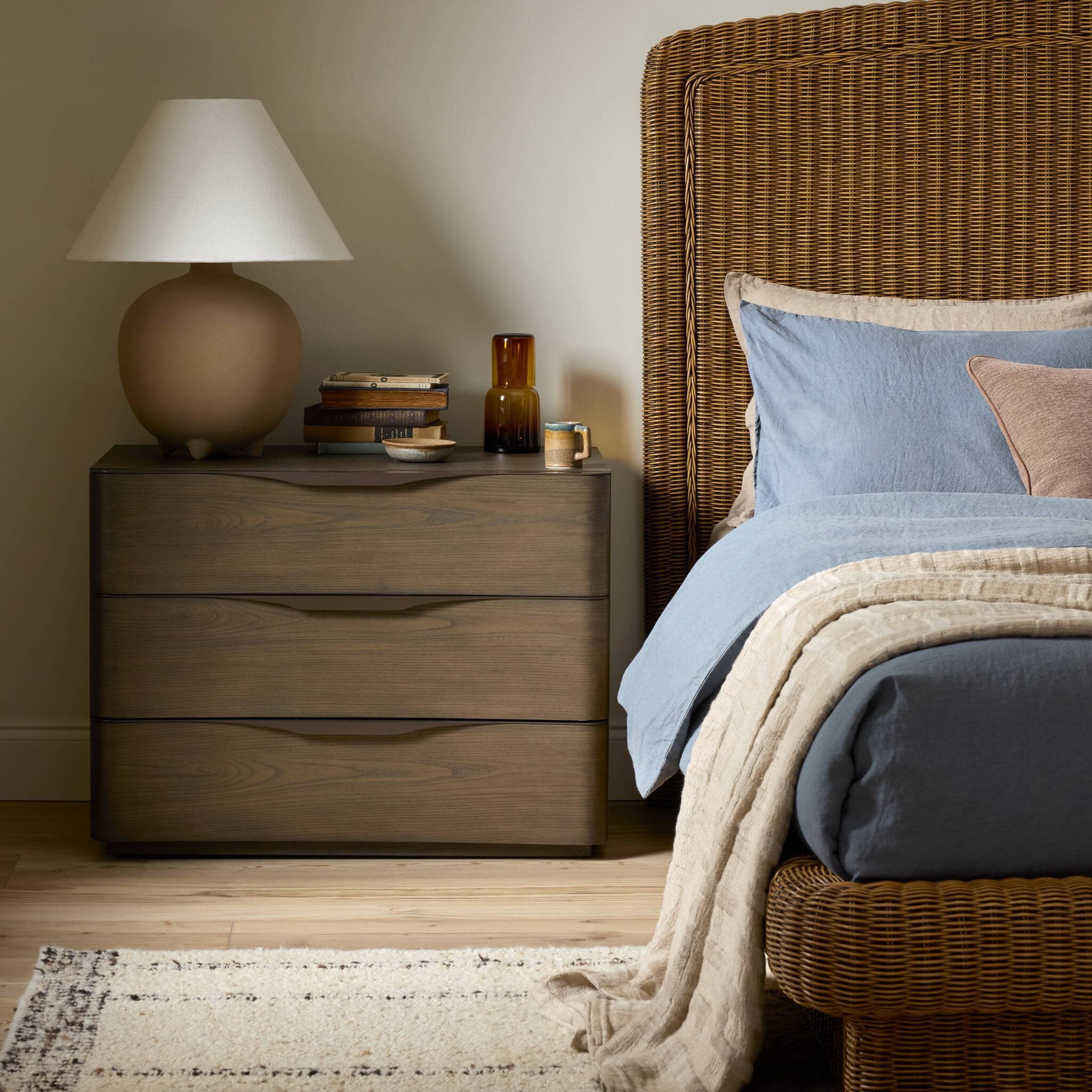 Amiro Nightstand - Tumble Brown Ash Veneer