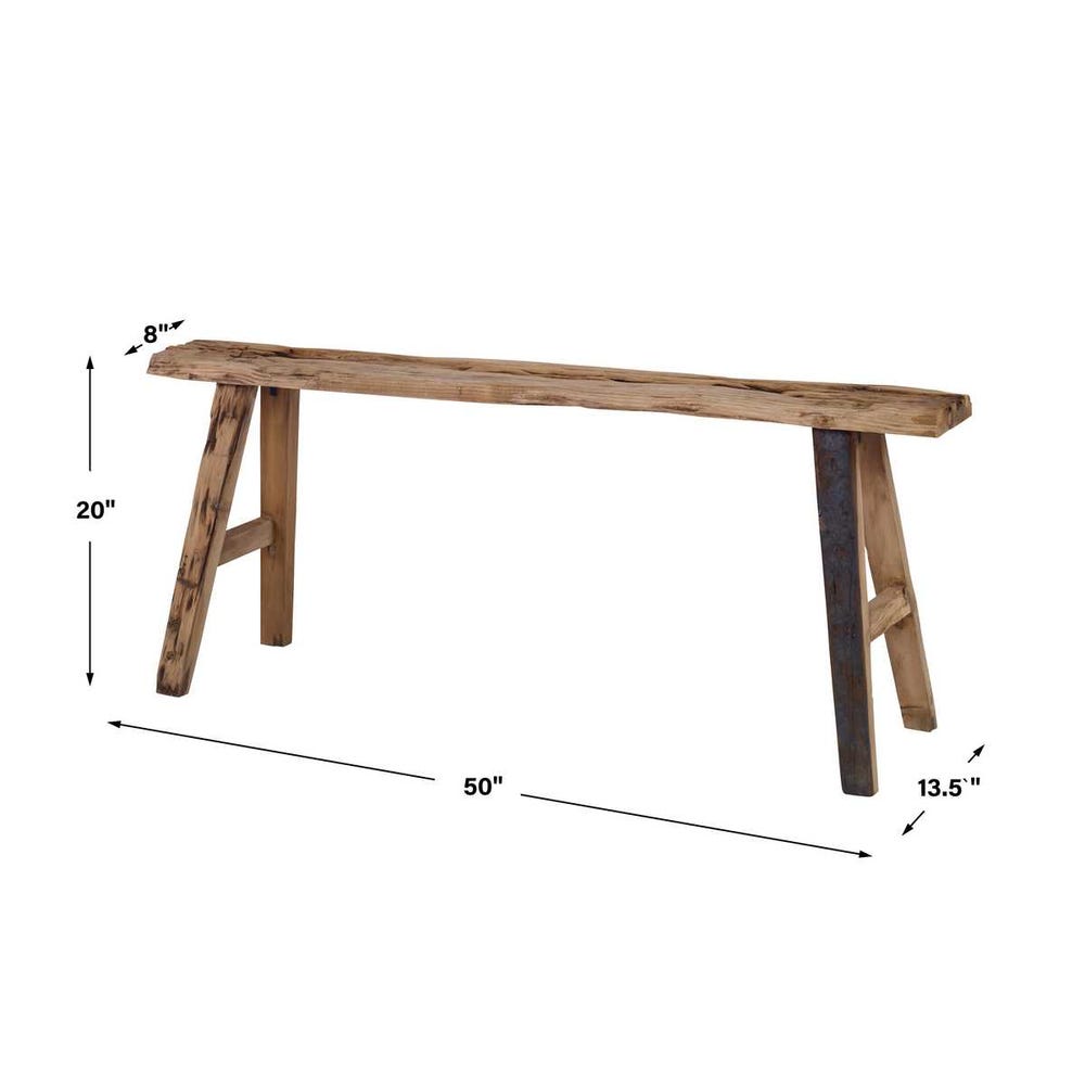 Uttermost Paddock Rustic Bench