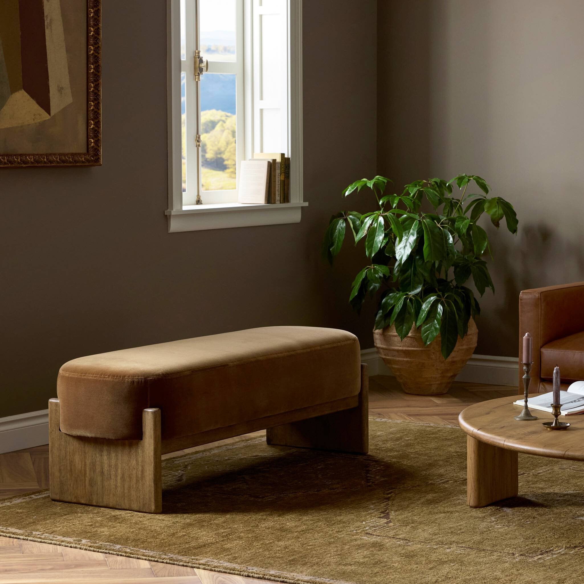 Landrea Accent Bench - Havana Brown