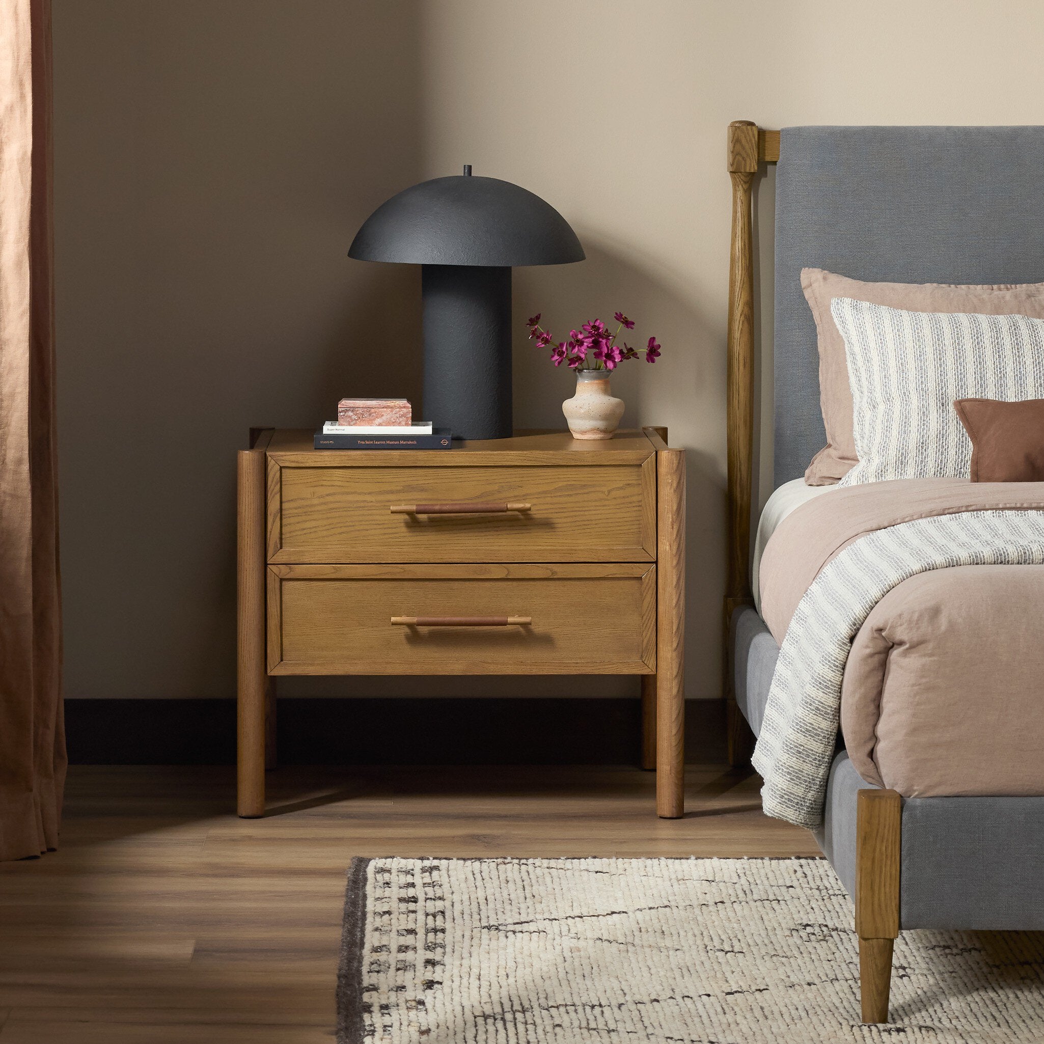 Salado 2 Drawer Nightstand - Natural Ash Veneer