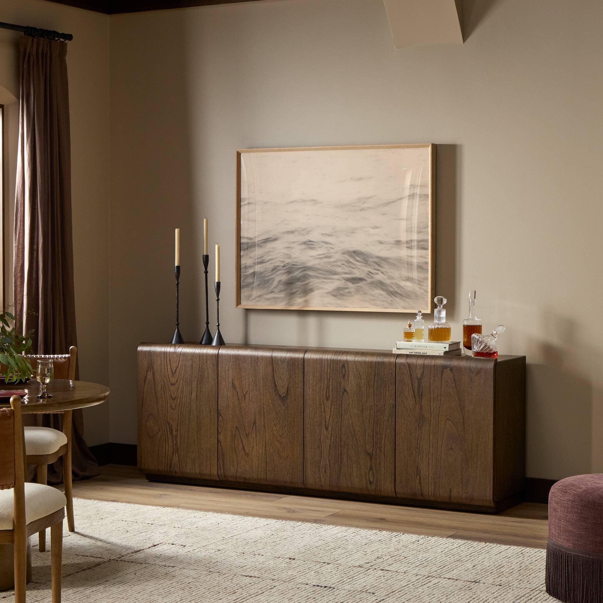 Arlet Sideboard - Stained Saddle Brown Mindi Veneer
